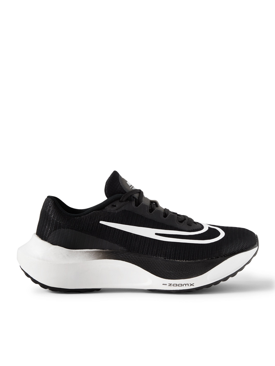 Nike Zoom Fly 5 Rubber-trimmed Mesh Sneakers In Black