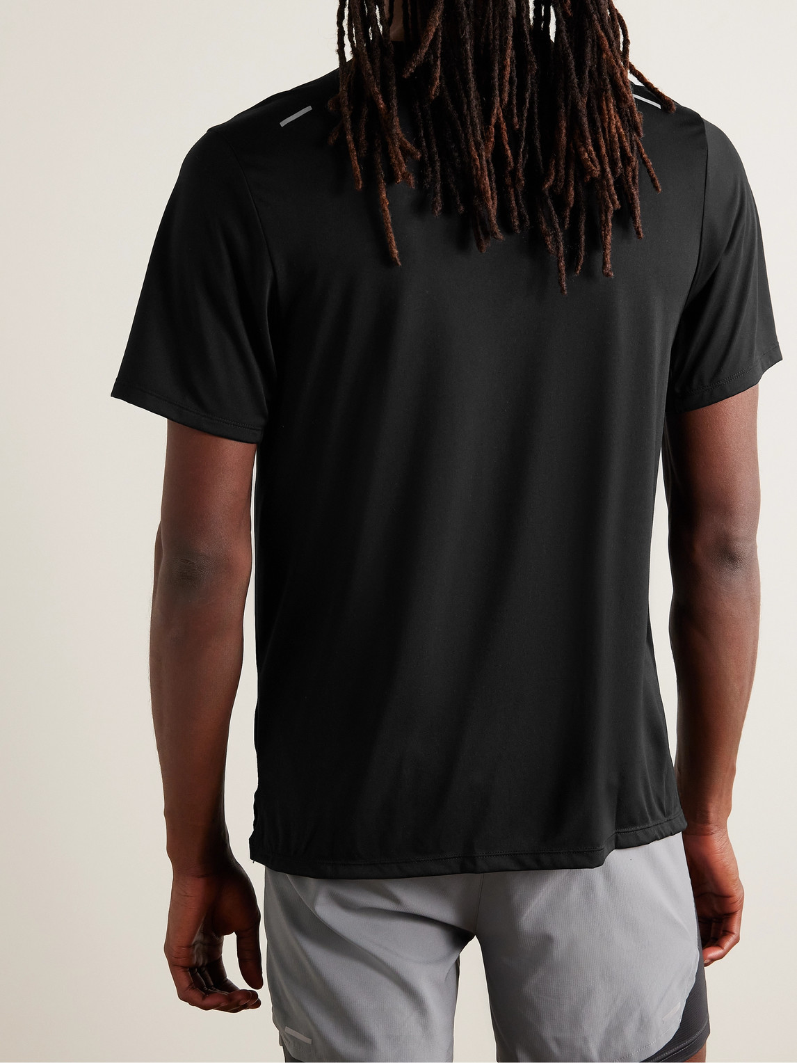 Shop Nike Rise 365 Slim-fit Dri-fit Adv Techknit T-shirt In Black