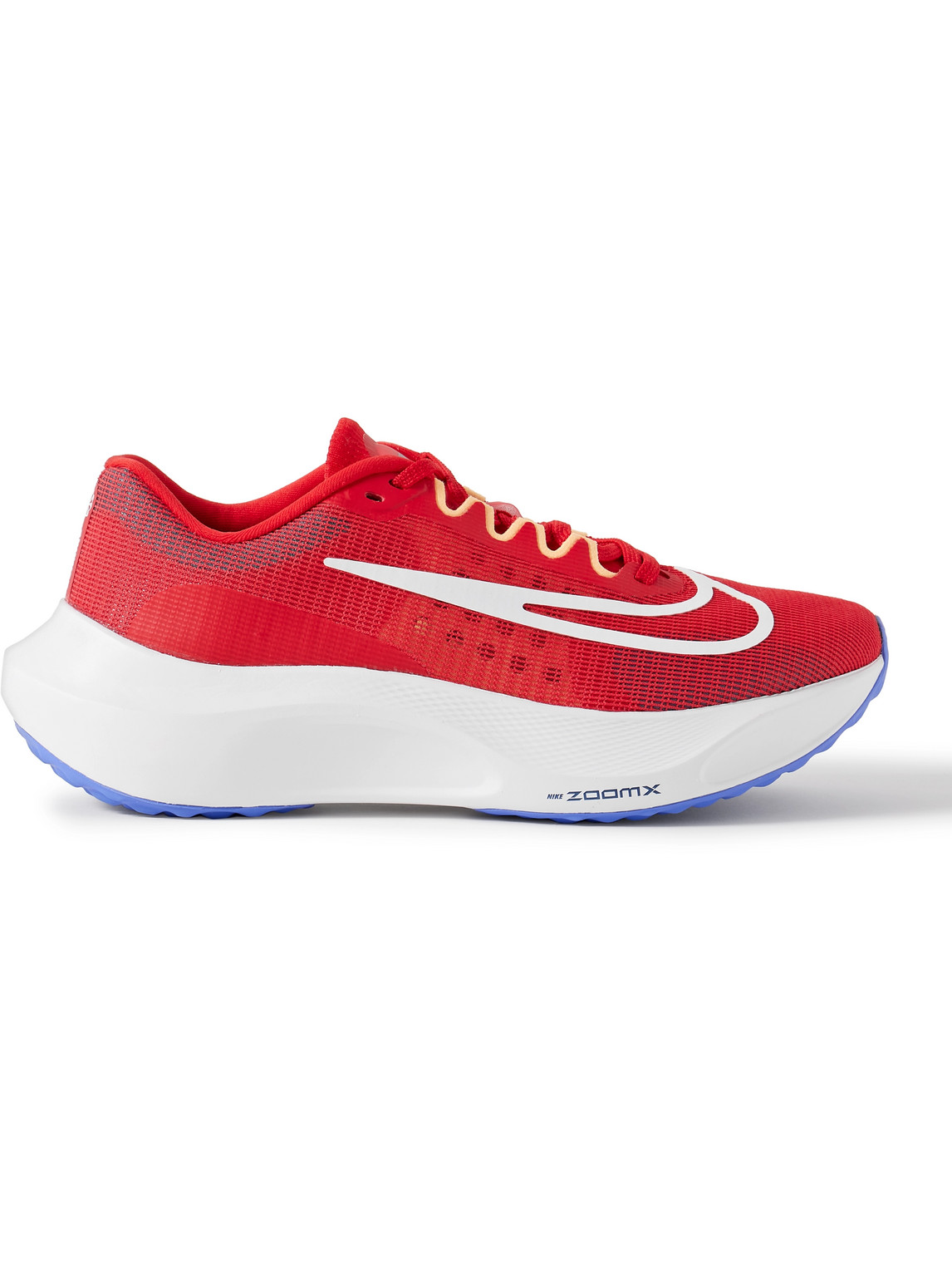 Nike Zoom Fly 5 Rubber-trimmed Mesh Sneakers In Red