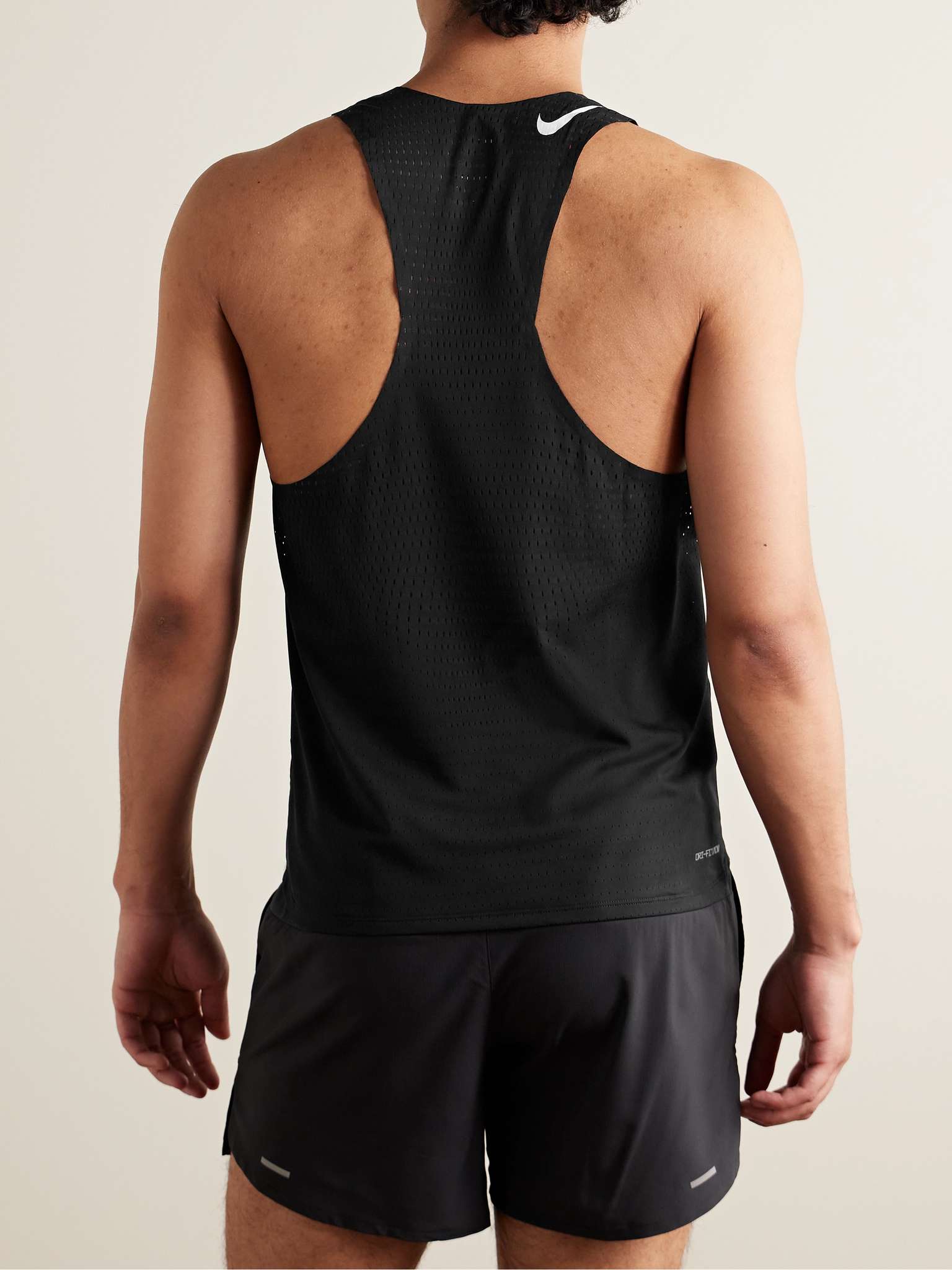 NIKE RUNNING AeroSwift Slim-Fit Perforated Dri-FIT ADV Tank Top for Men ...