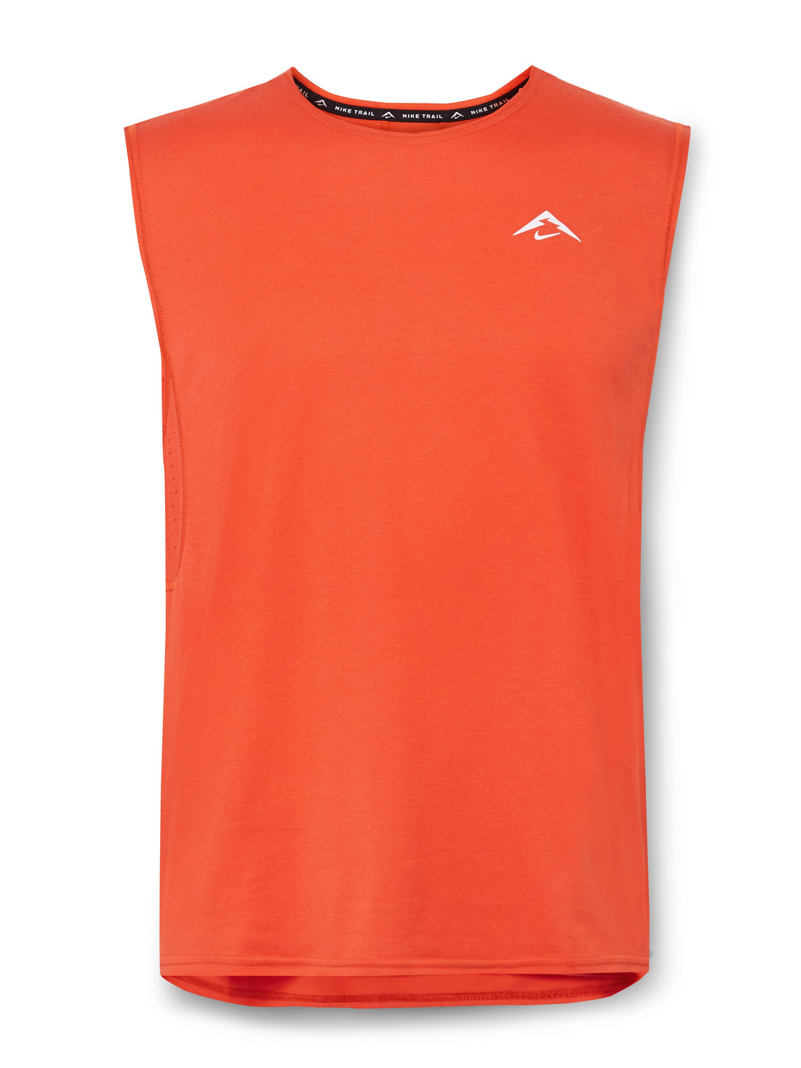 Nike Solar Chase Logo-print Mesh-panelled Dri-fit Tank Top In Red