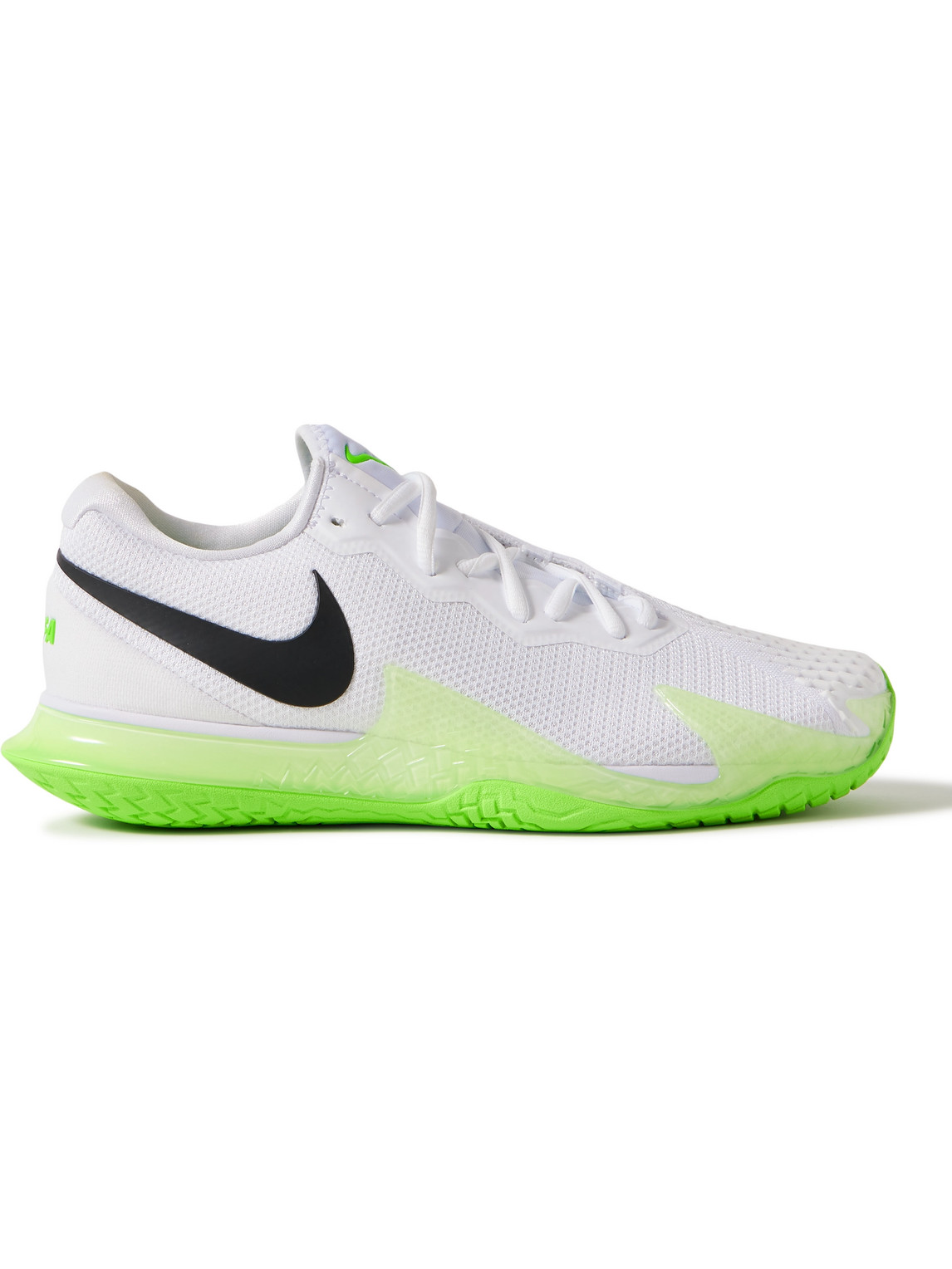 Nike Court Zoom Vapor Cage 4 Rafa Rubber-trimmed Mesh Sneakers In White