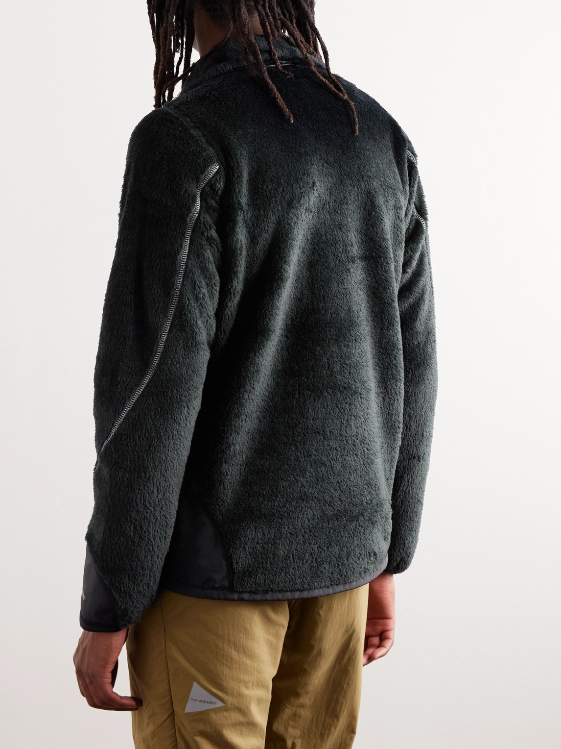 Shop And Wander Logo-embroidered Polartec® Fleece Jacket In Black