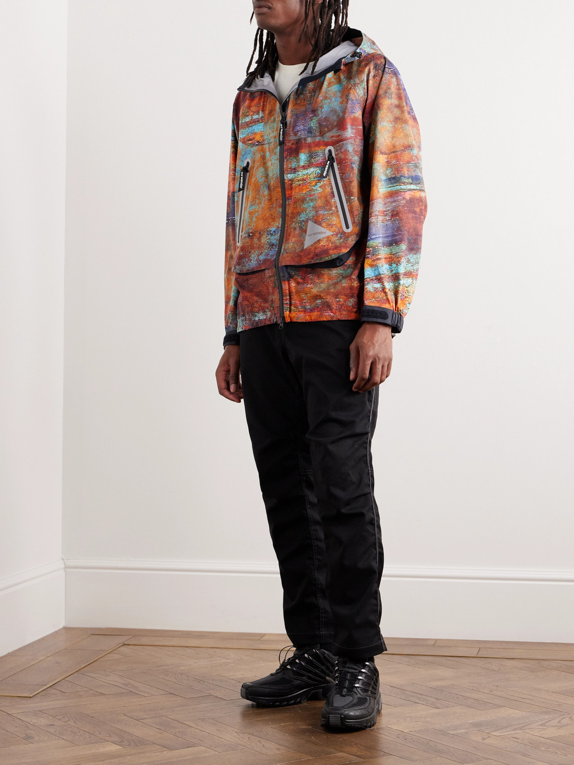 Shop And Wander Printed Pertex® Hooded Jacket In Orange