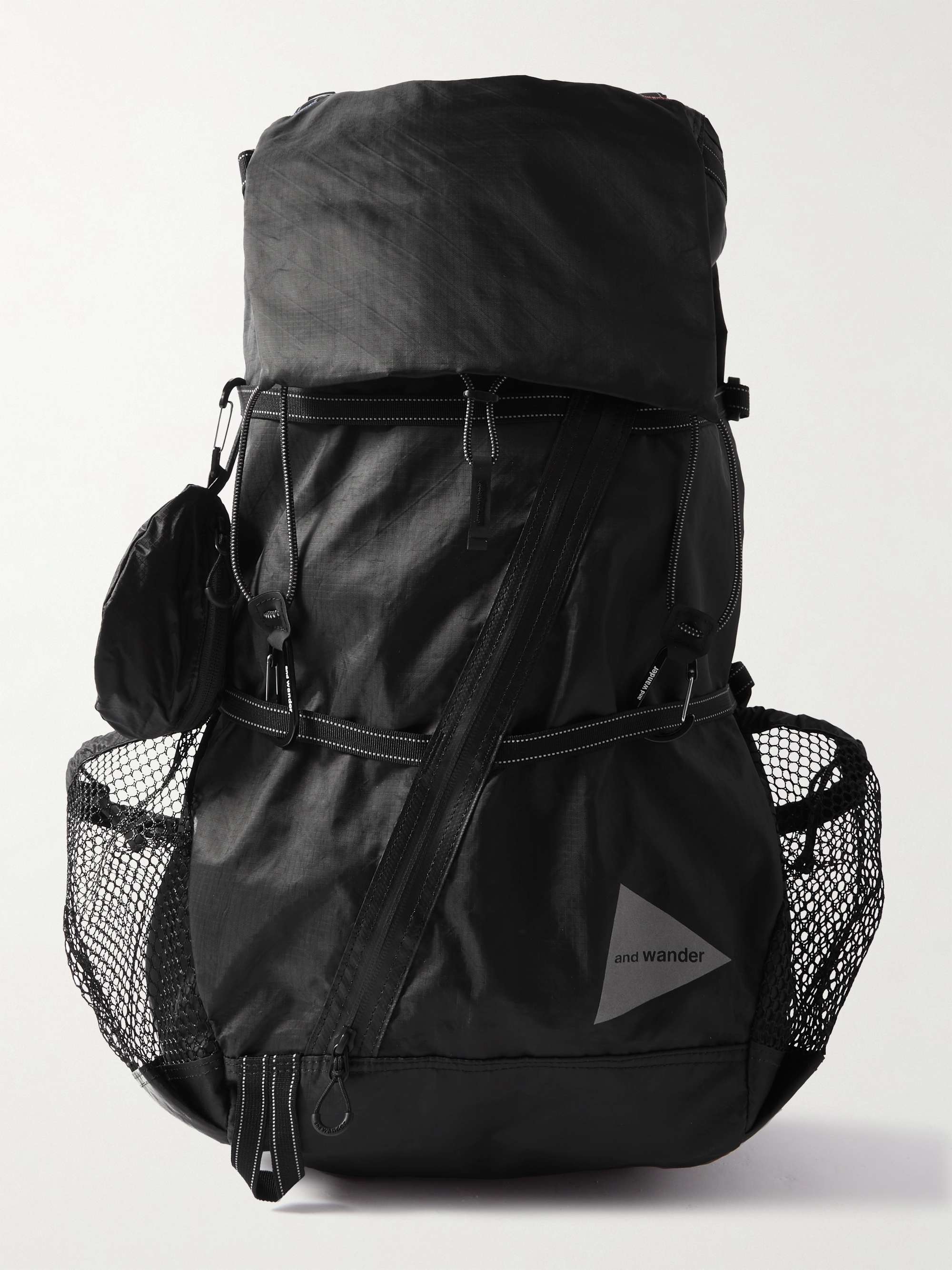 AND WANDER Ecopack Logo-Print Recycled Ripstop Backpack for Men