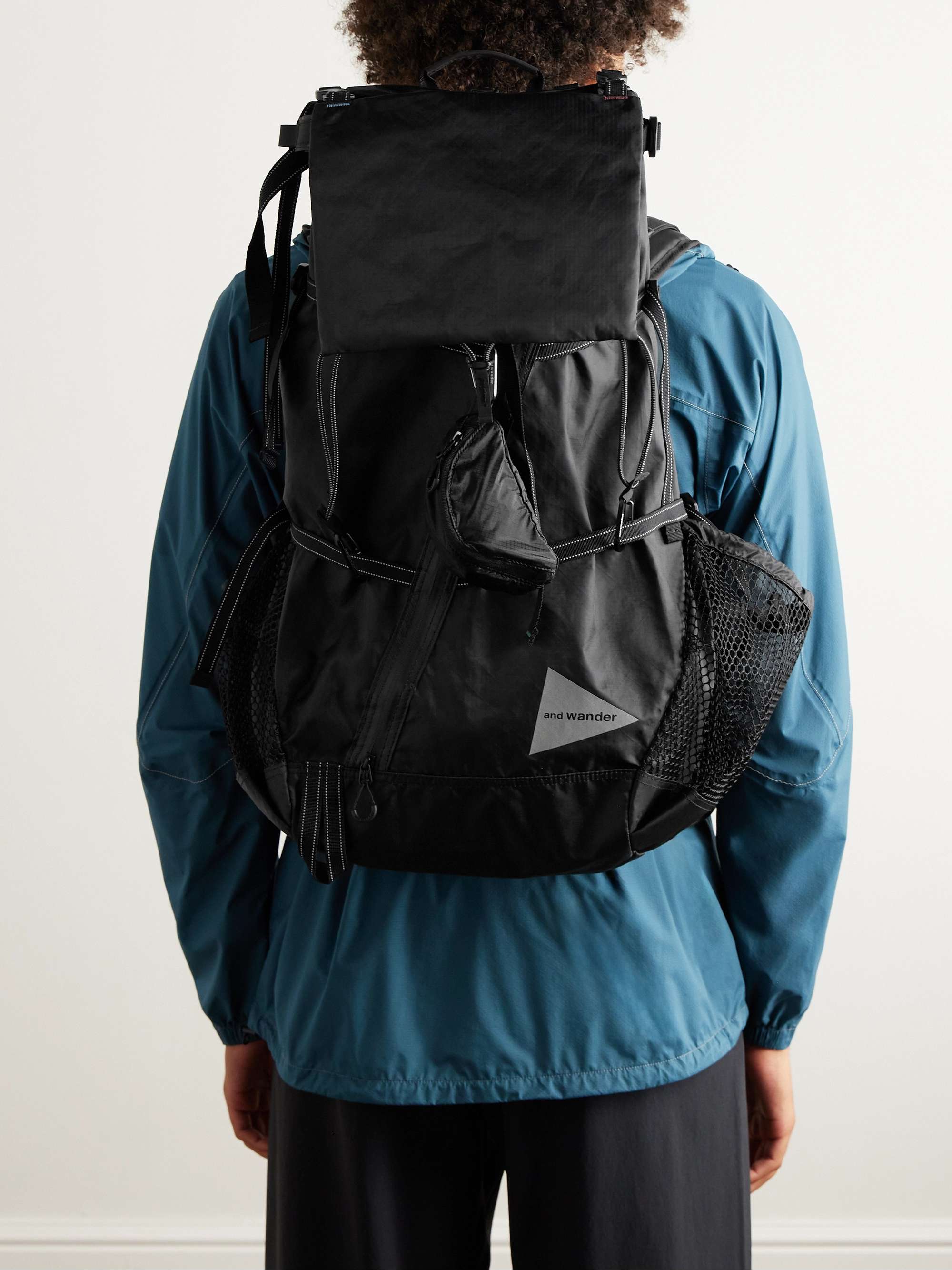 AND WANDER Ecopack Logo-Print Recycled Ripstop Backpack for Men