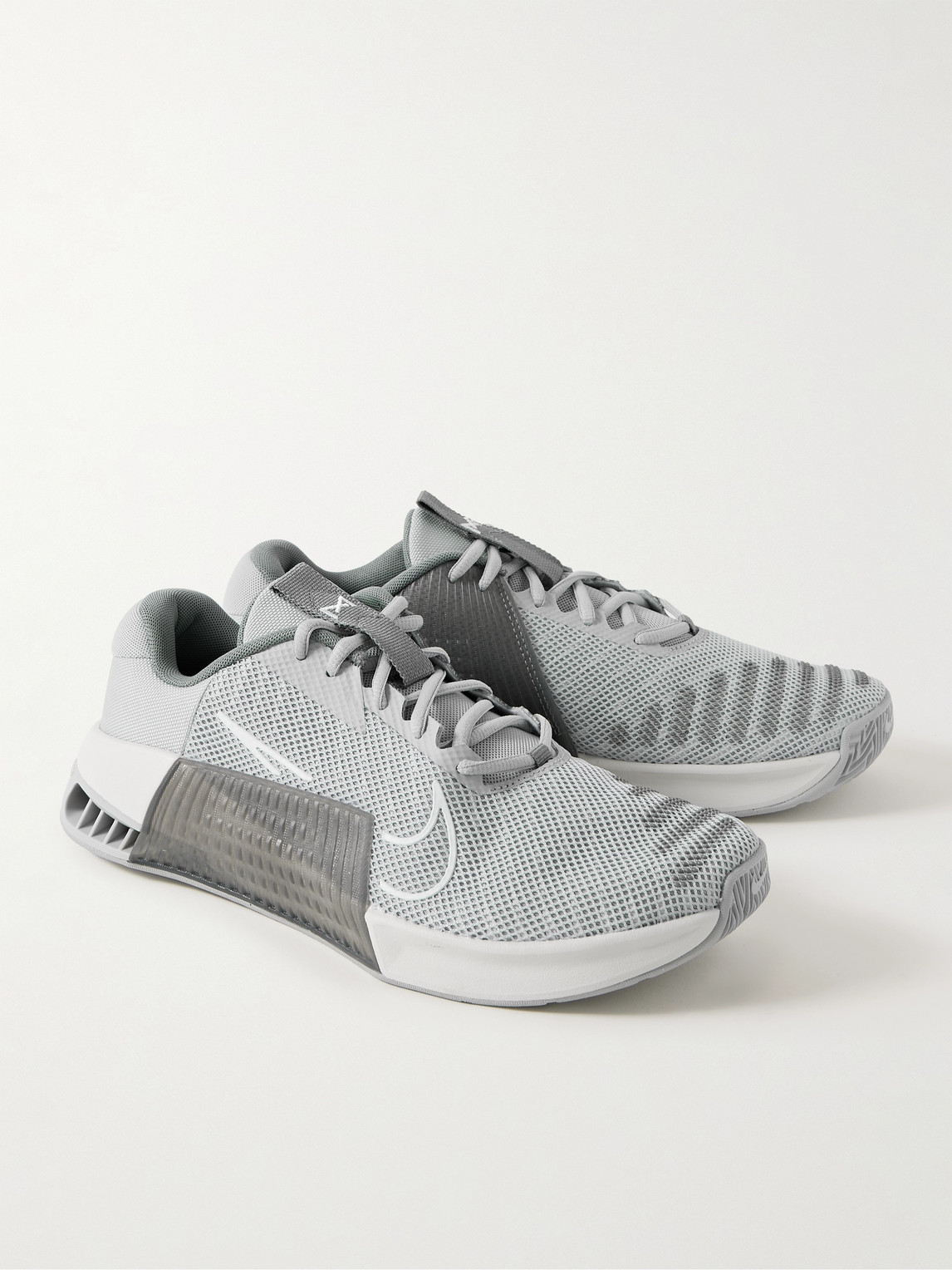 Shop Nike Metcon 9 Rubber-trimmed Mesh Sneakers In Gray