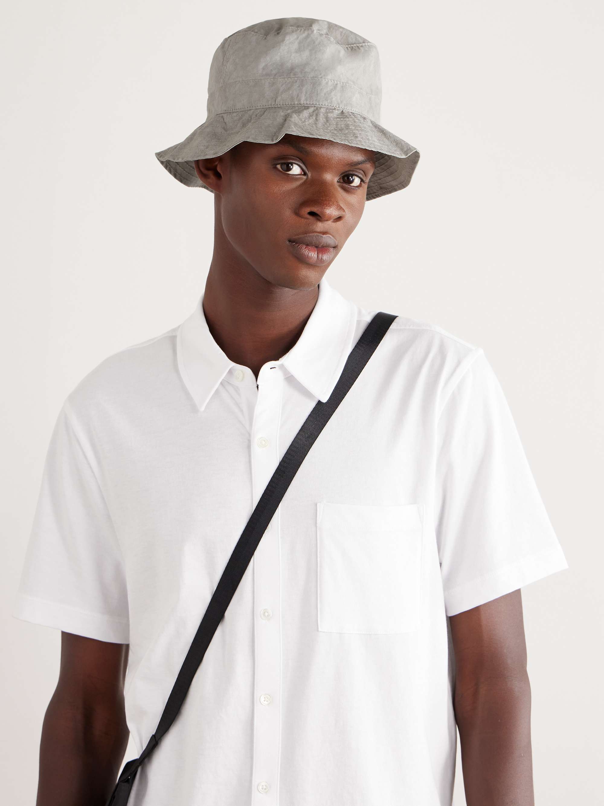 JAMES PERSE Parachute Pigment-Dyed Cotton-Poplin Bucket Hat for