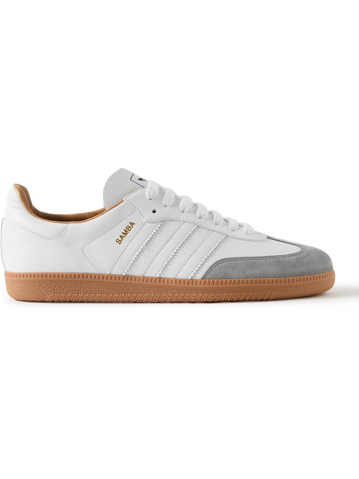 ADIDAS ORIGINALS SAMBA OG SUEDE-TRIMMED LEATHER trainers