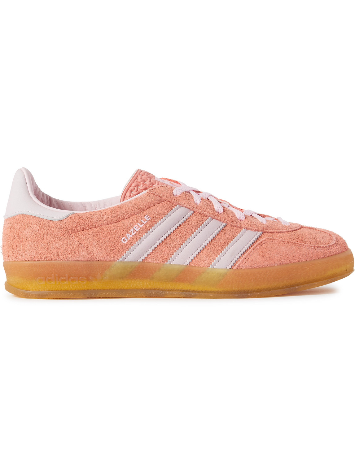 Shop Adidas Originals Gazelle Indoor Leather-trimmed Suede Sneakers In Pink