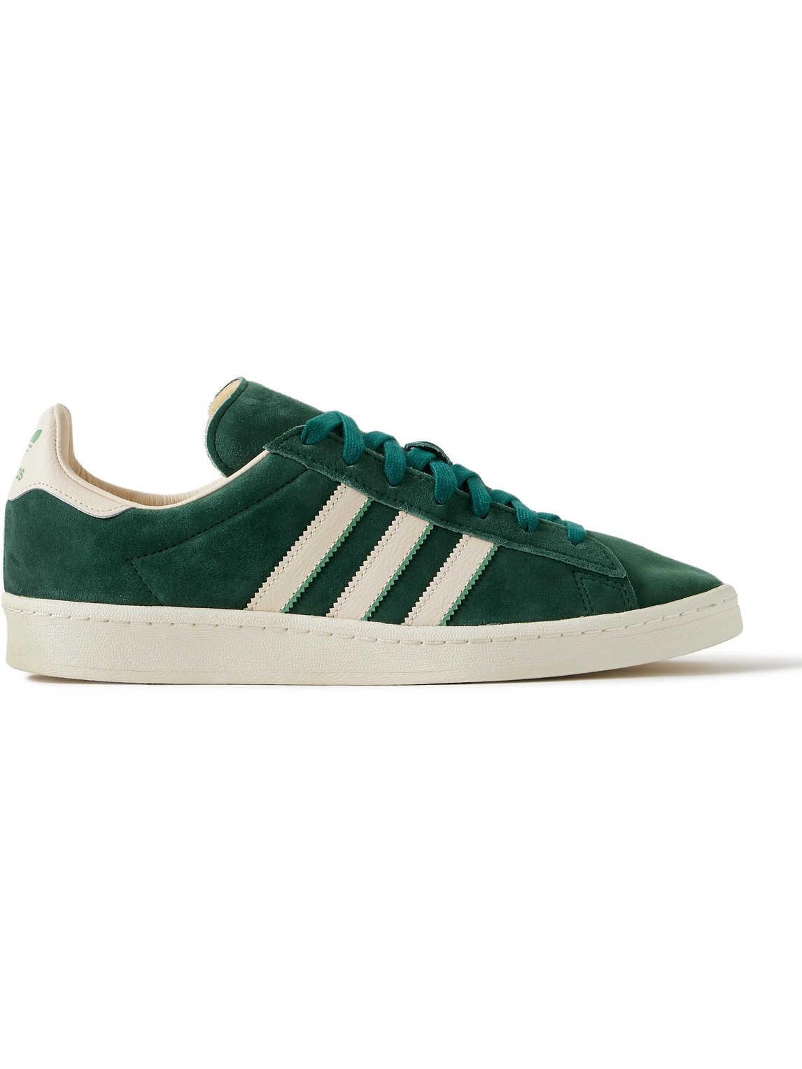 Adidas Originals Campus 80s Leather-trimmed Suede Sneakers In Green