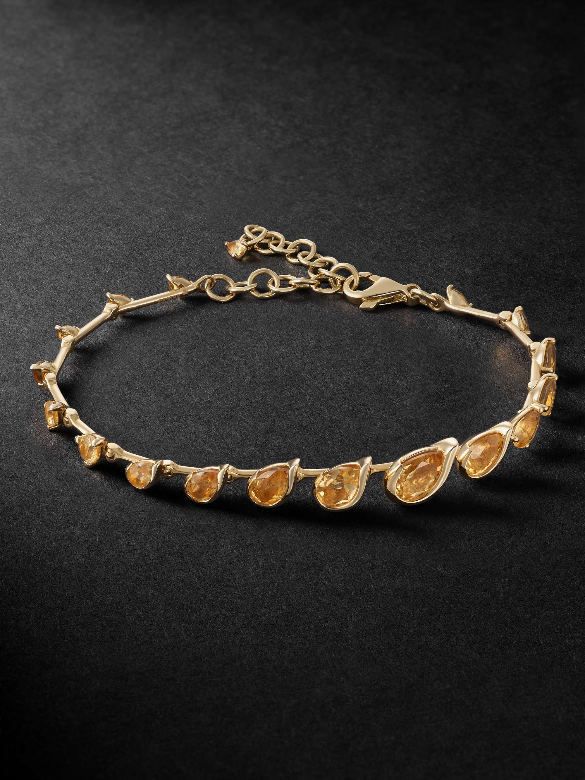 Citrine and outlet gold bracelet