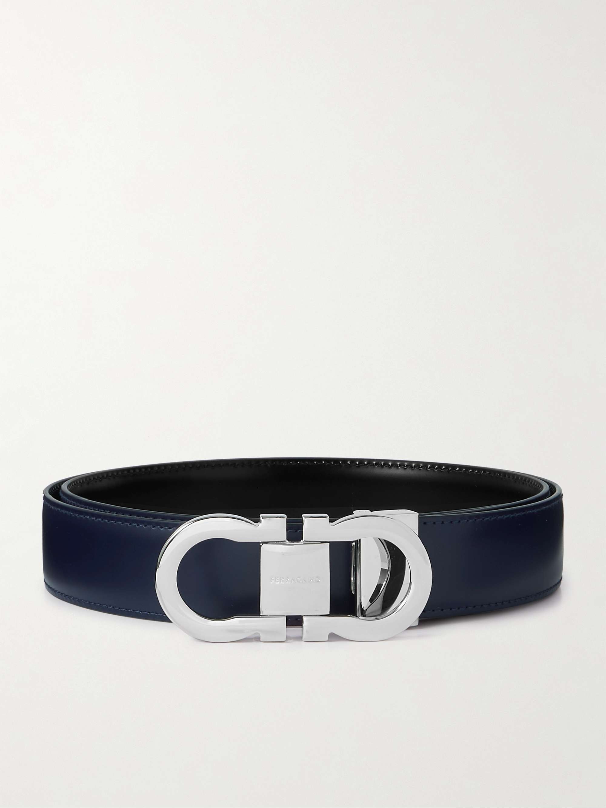 FERRAGAMO 3cm Gancini Reversible Leather Belt for Men | MR PORTER