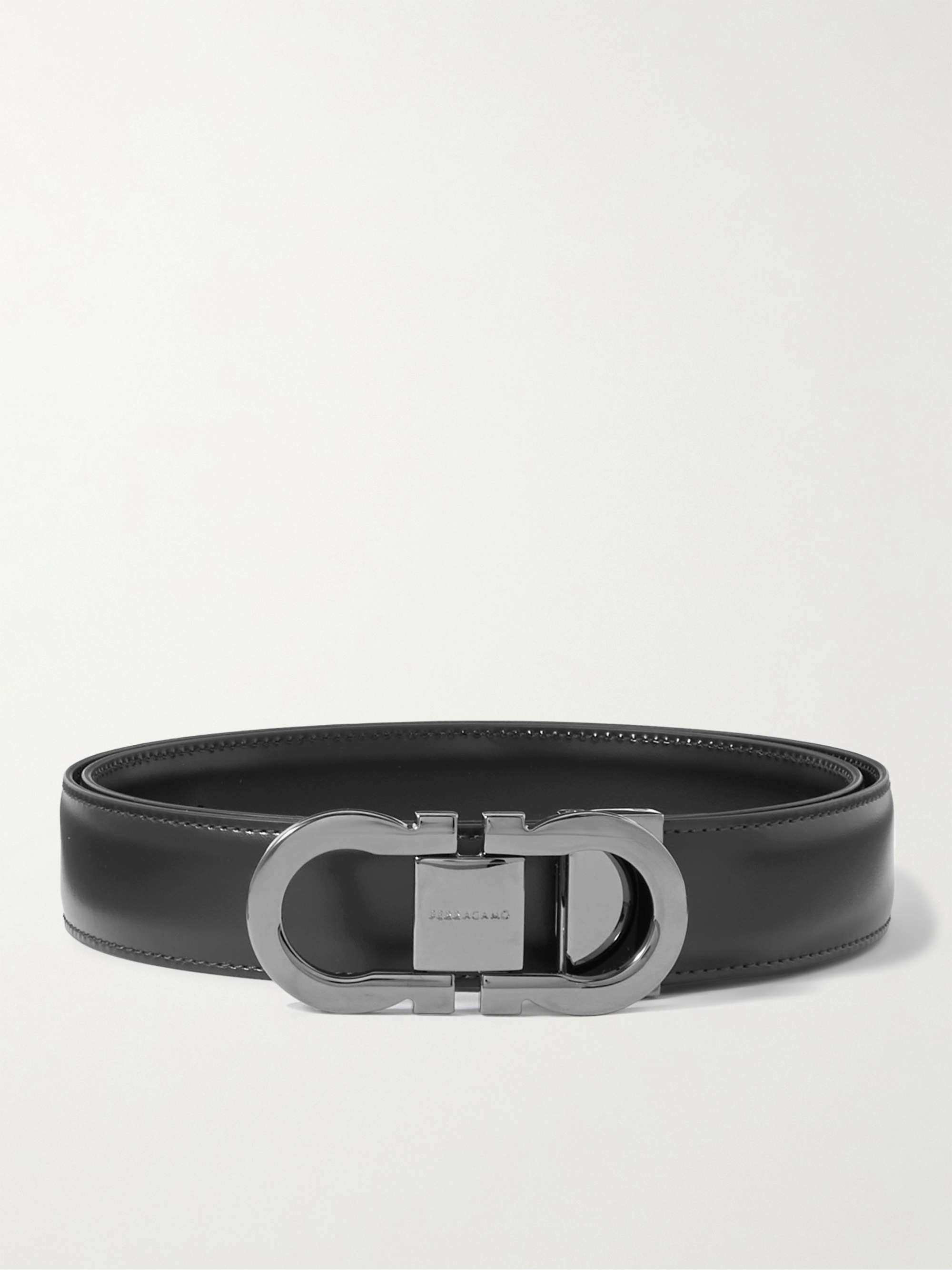 FERRAGAMO 3cm Gancini Reversible Leather Belt for Men | MR PORTER