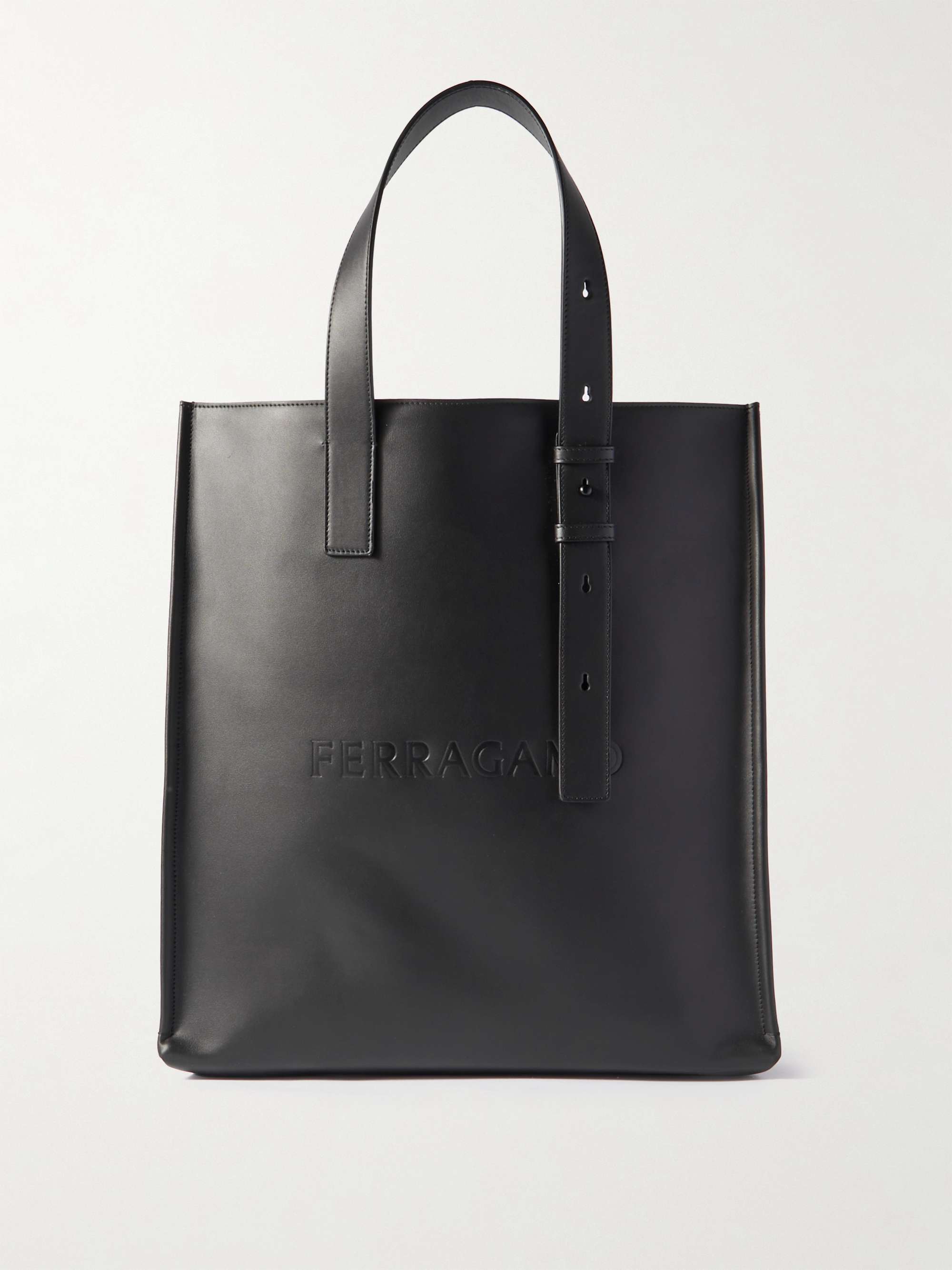 FERRAGAMO North South Logo-Debossed Leather Tote for Men | MR PORTER