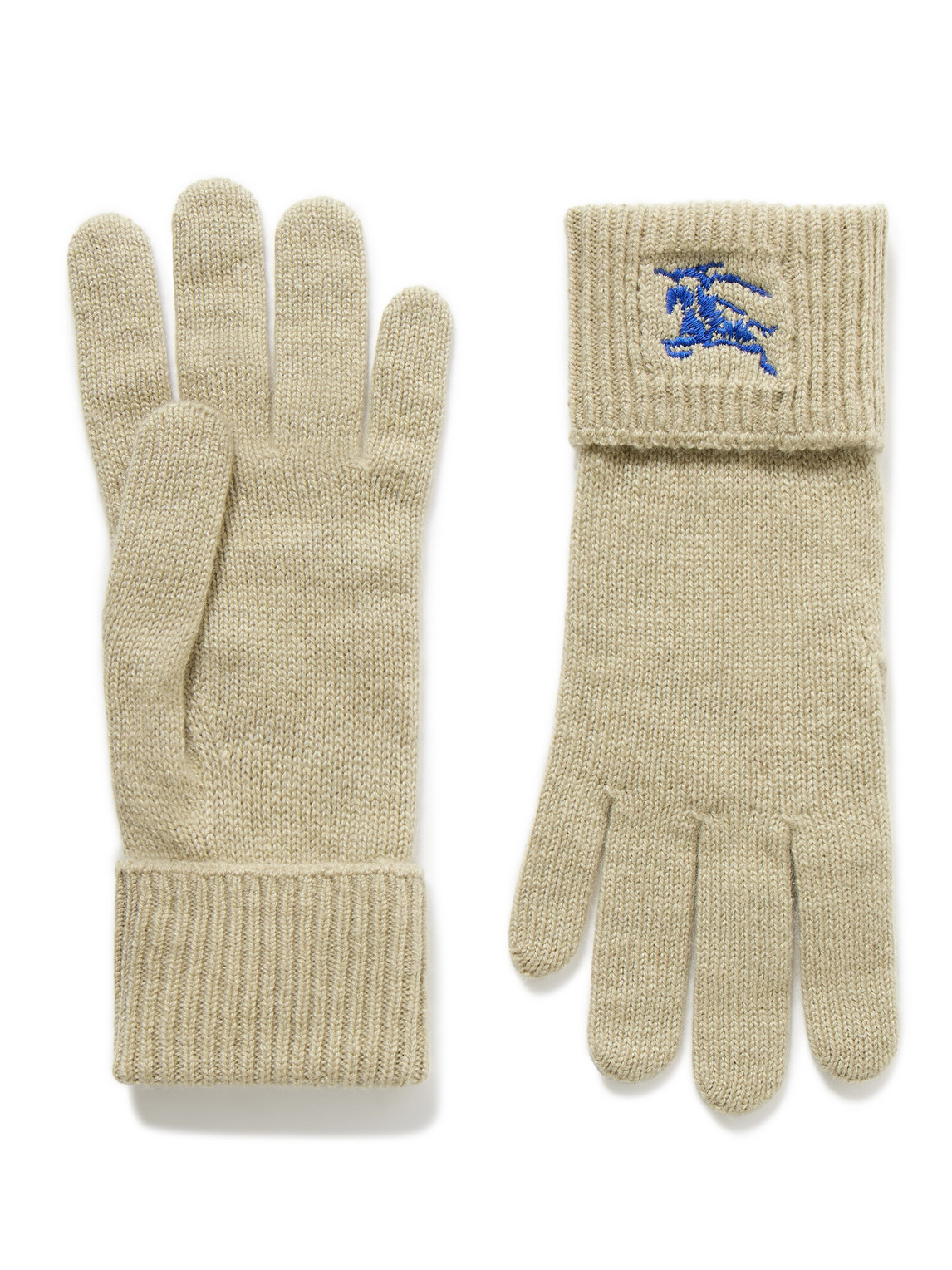 Logo-Embroidered Cashmere-Blend Gloves