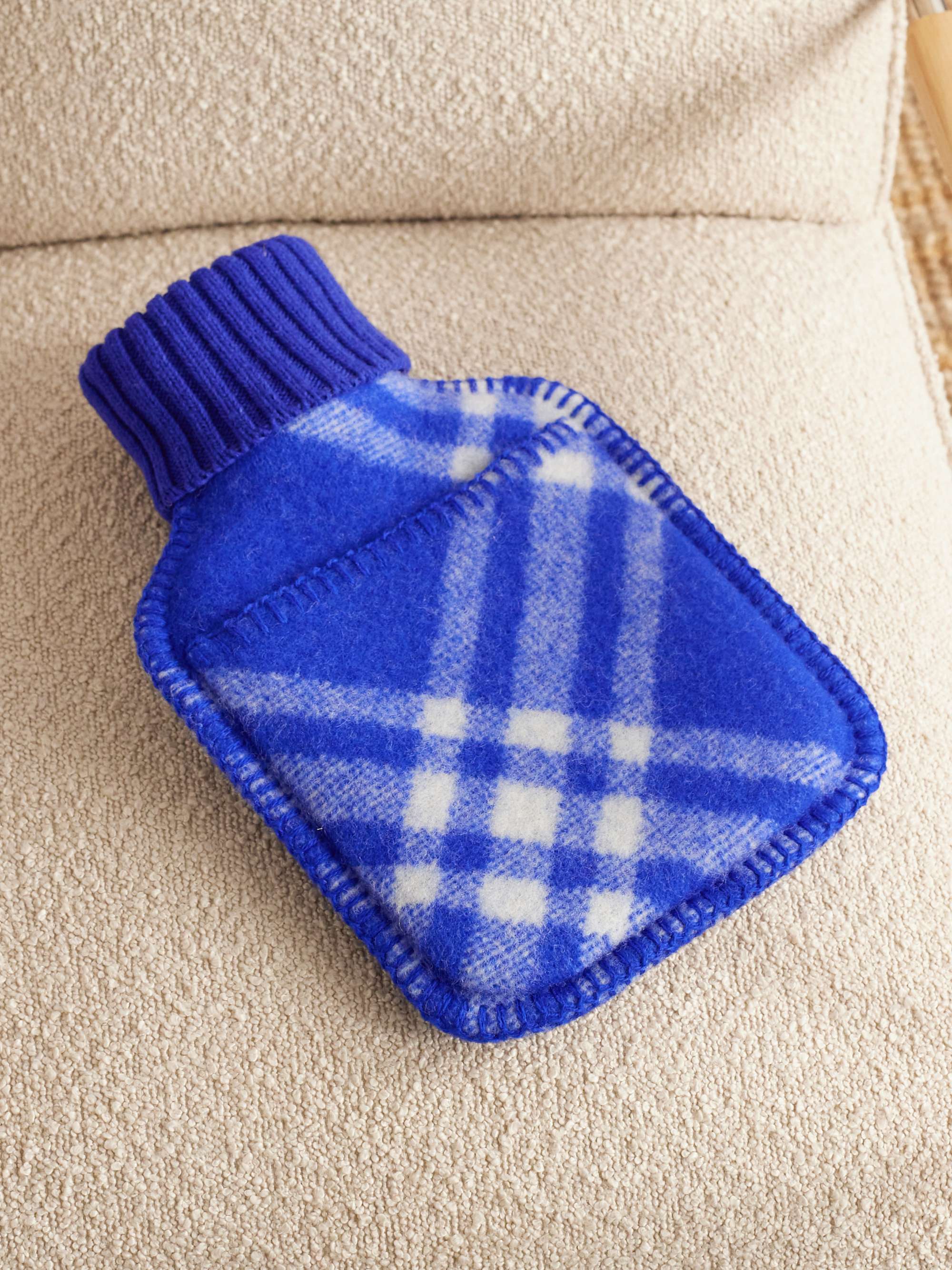 BURBERRY Hot Water Bottle and Checked Wool Cover for Men