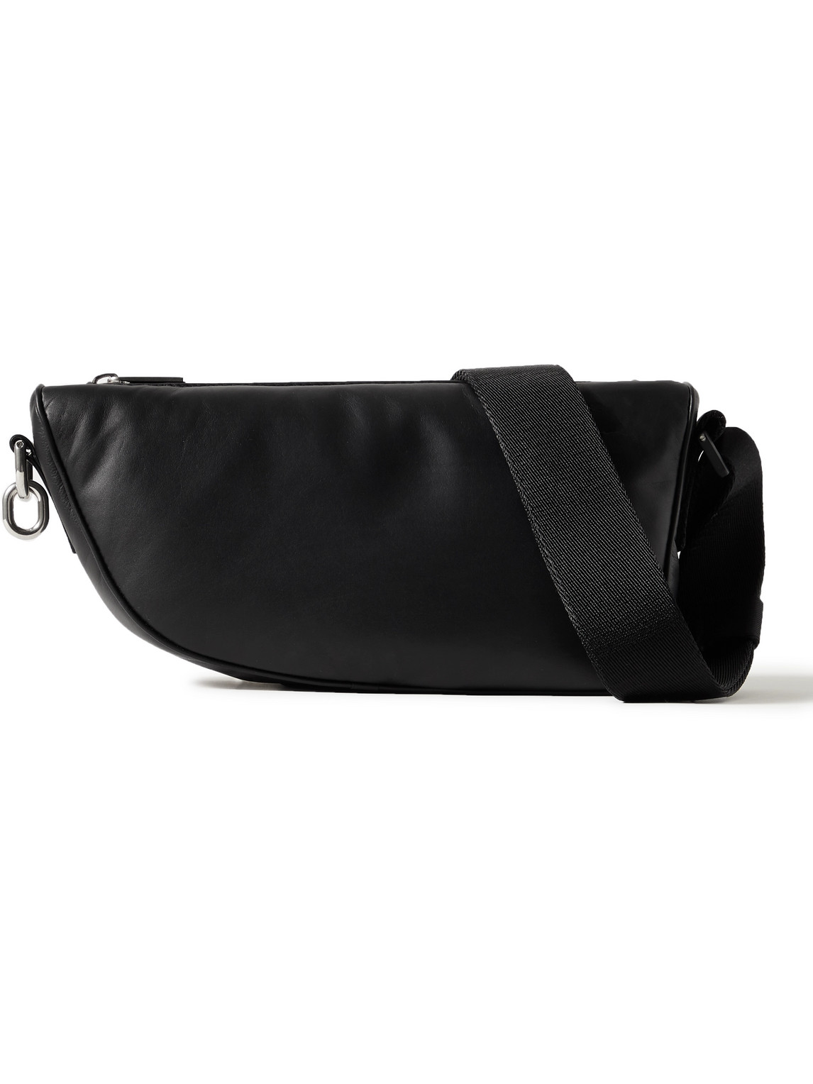 Burberry Padded Leather Messenger Bag In Black