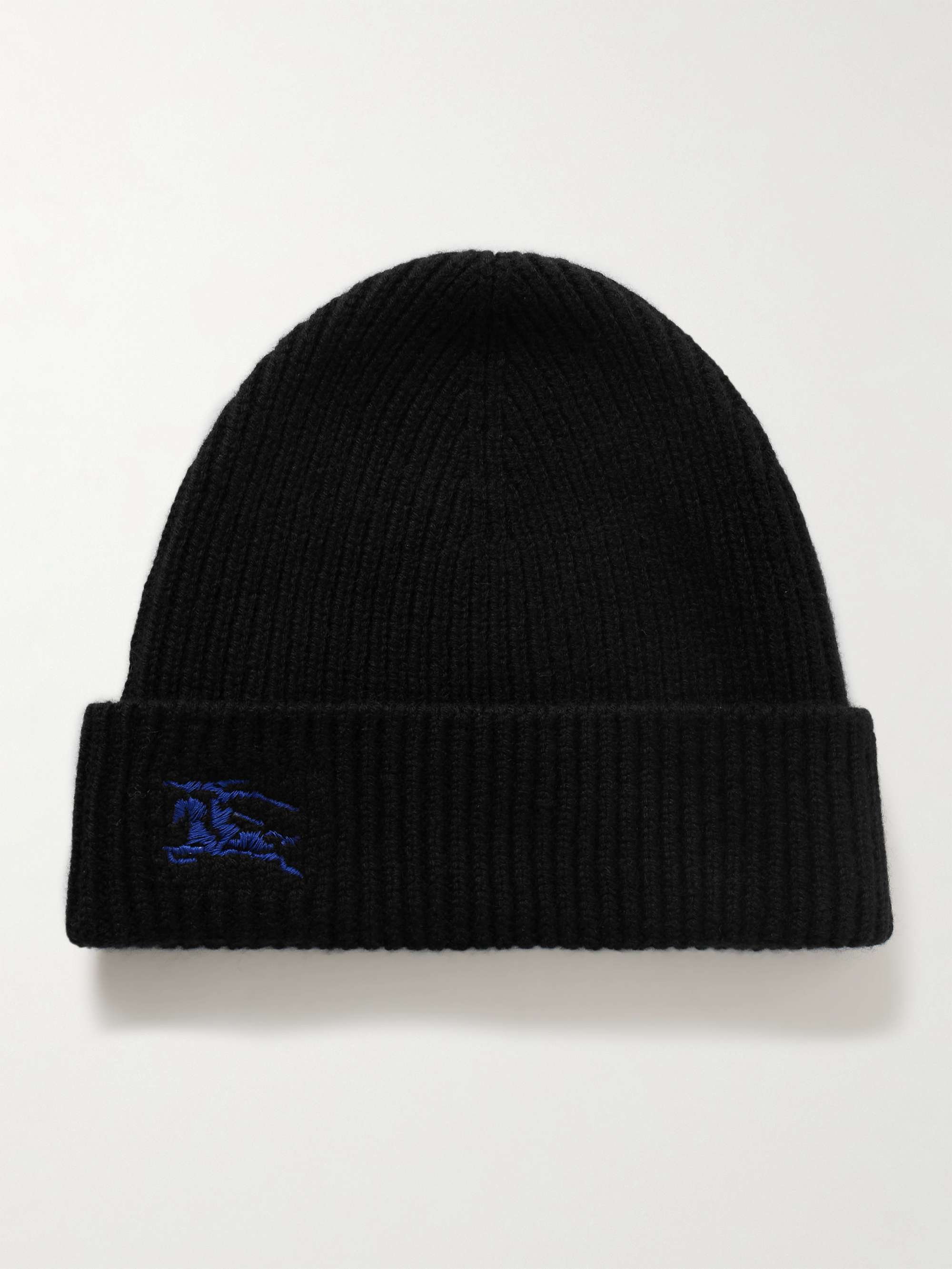 Logo-Embroidered Ribbed Cashmere Beanie