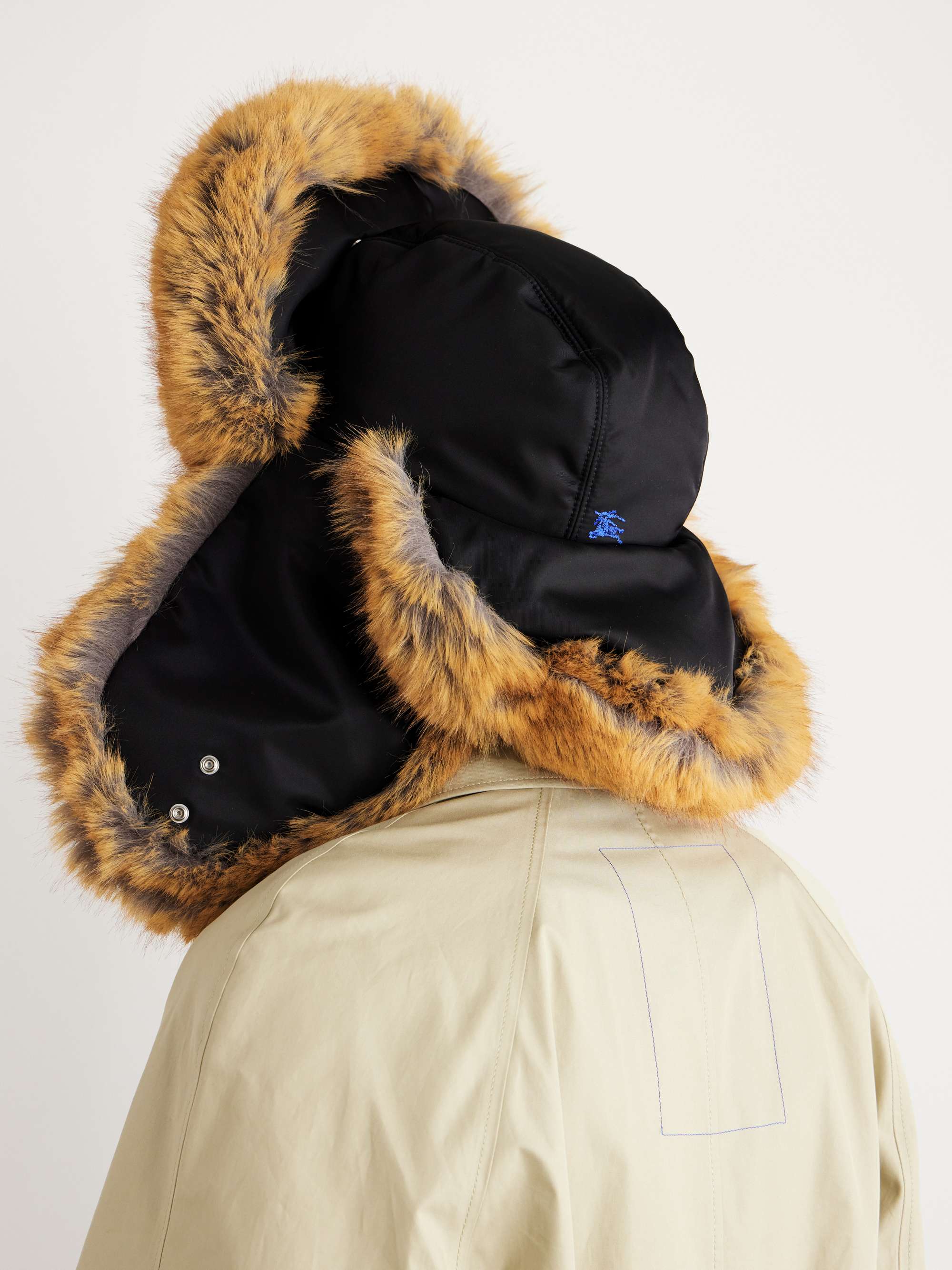 BURBERRY Faux Fur Trapper Hat for Men