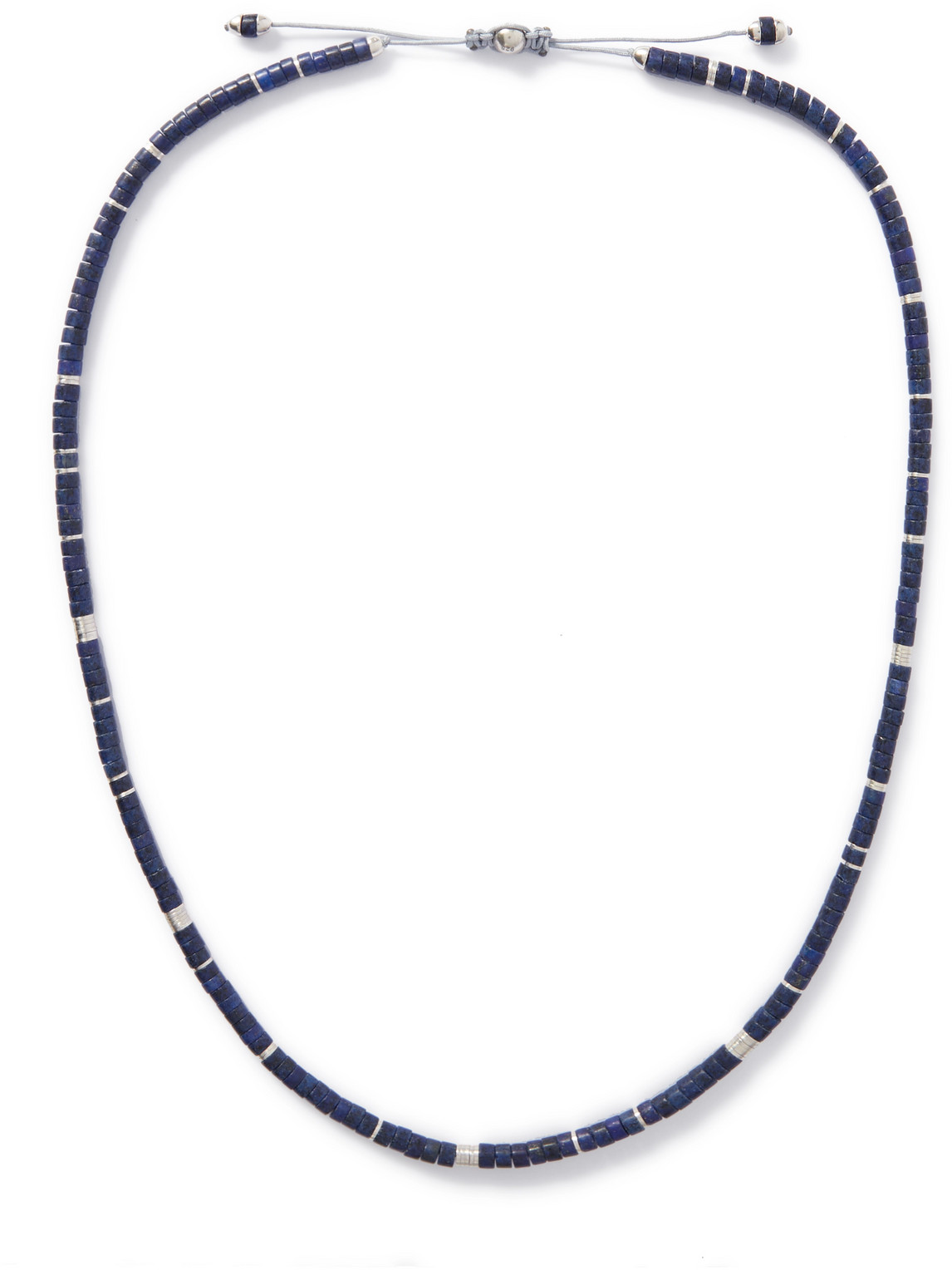 Tucson Silver, Lapis and Cord Necklace