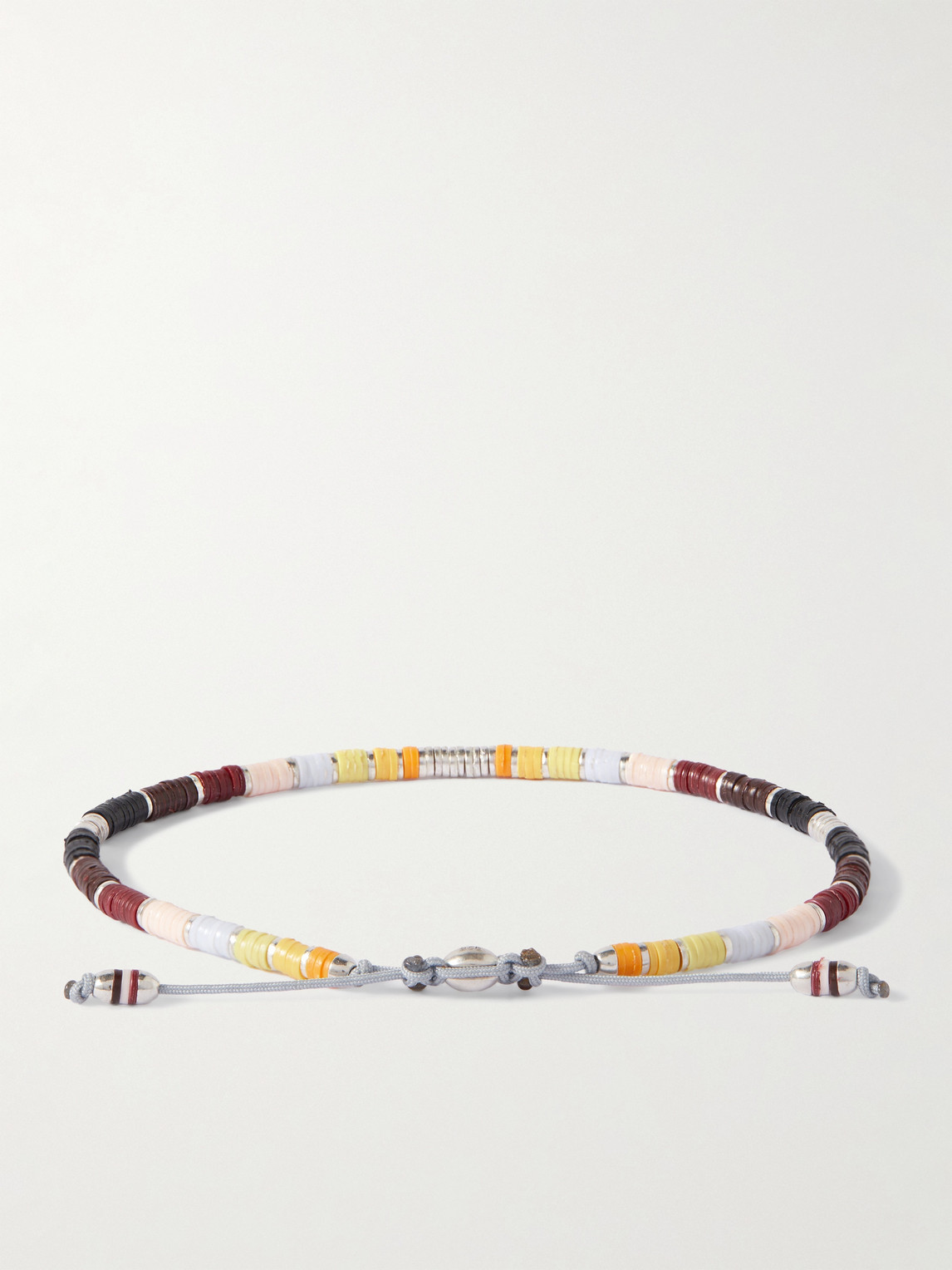 Shop M Cohen Mini Rizon Sterling Silver, Vinyl And Cord Bracelet In Red