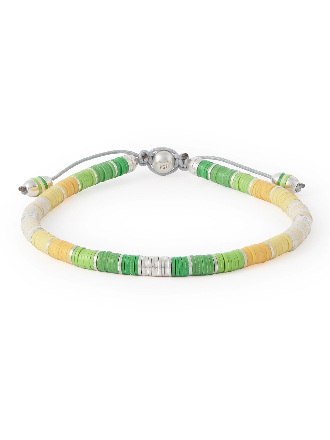 M Cohen Rizon Sterling Silver Beaded Bracelet In Green