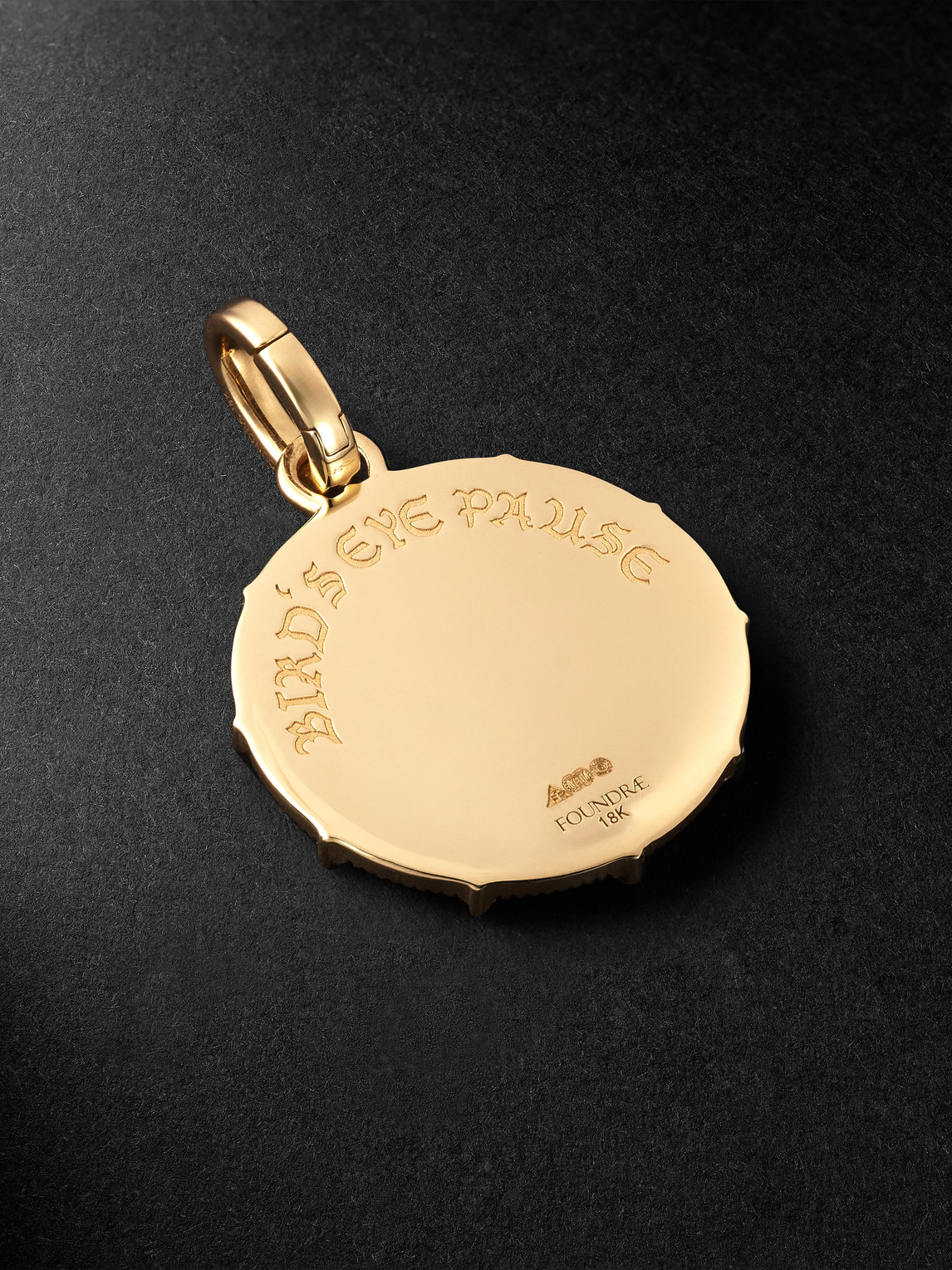 FOUNDRAE PAUSE 18-KARAT GOLD, TOPAZ AND DIAMOND PENDANT