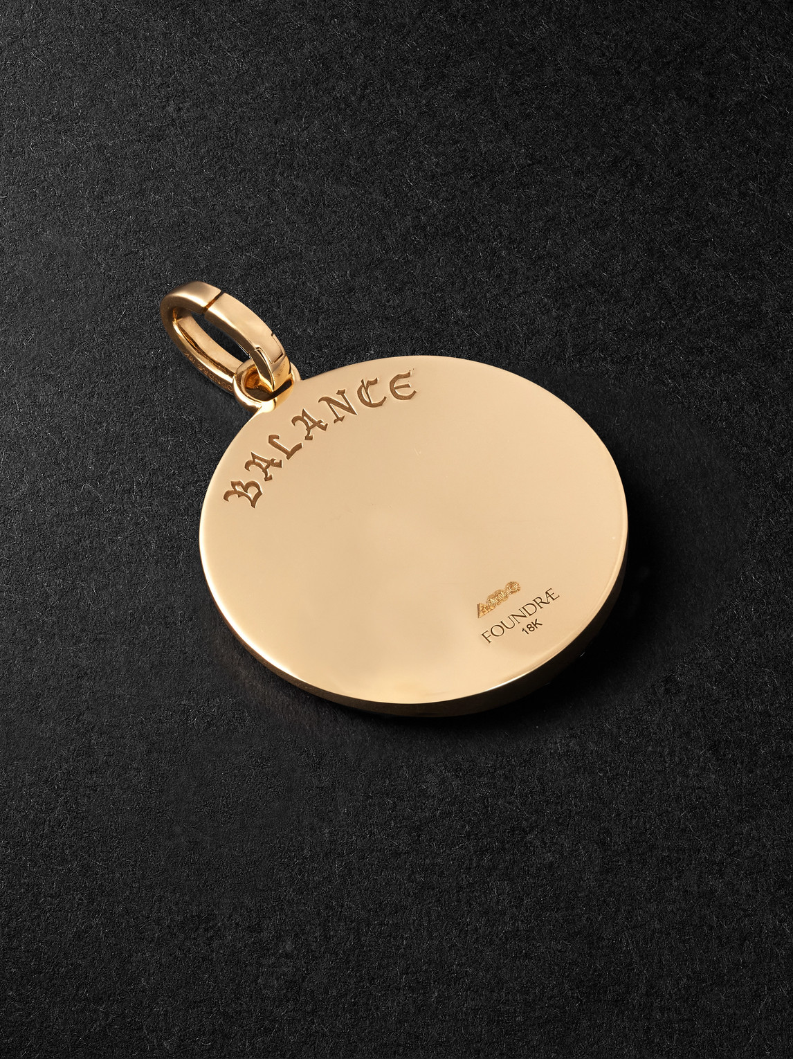 FOUNDRAE BALANCE 18-KARAT GOLD DIAMOND PENDANT