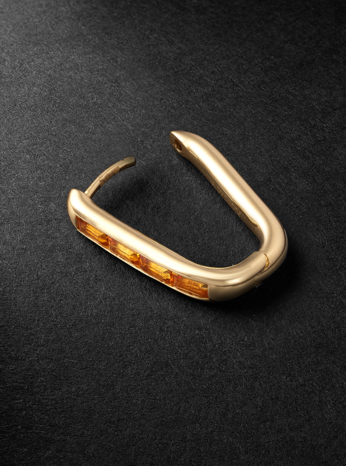 FOUNDRAE 18-KARAT GOLD CITRINE SINGLE EARRING