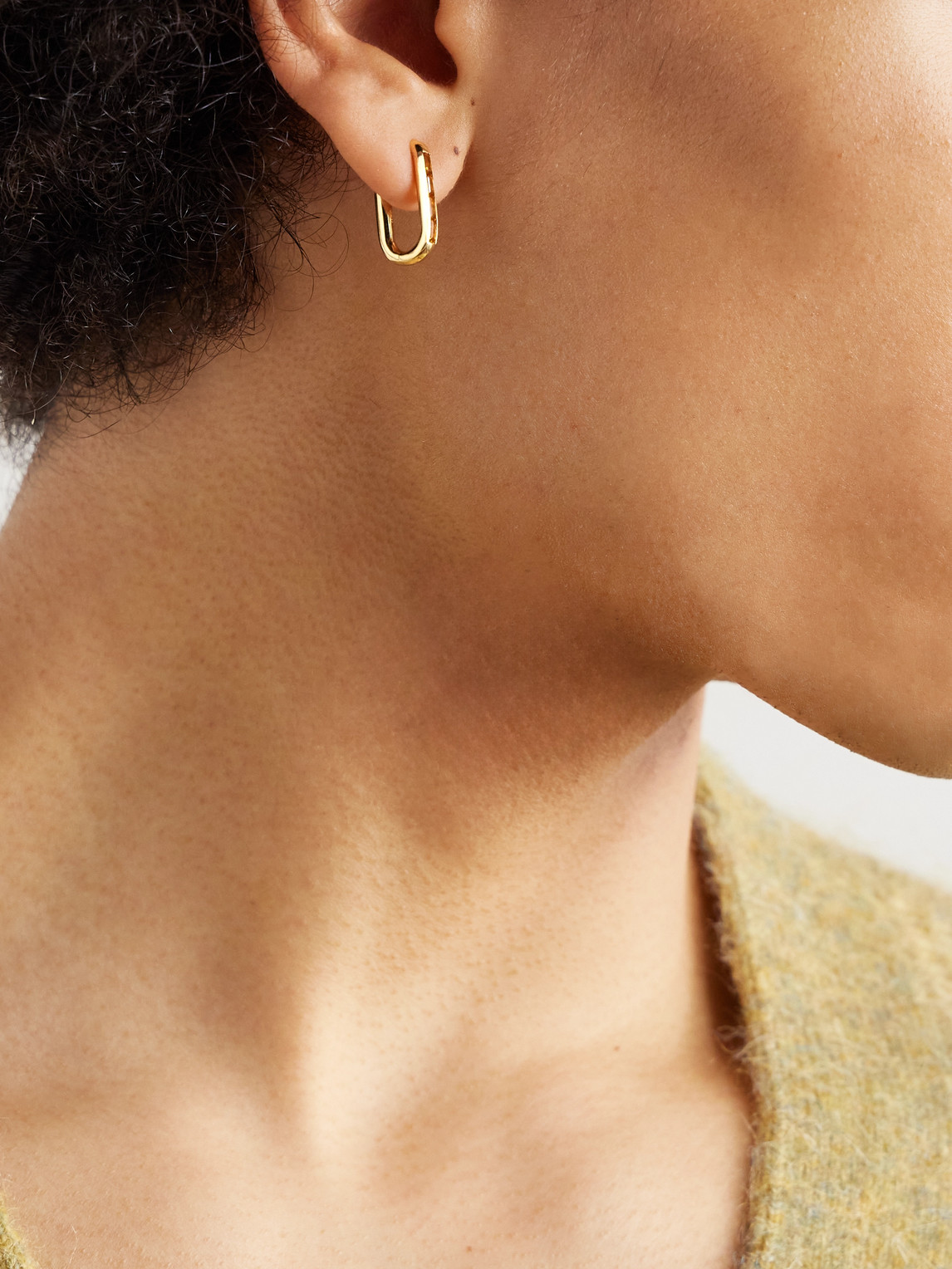 FOUNDRAE 18-KARAT GOLD CITRINE SINGLE EARRING