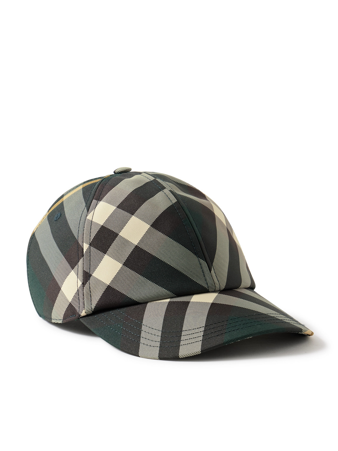 Burberry Checked Drill Baseball Cap In Green | ModeSens display picture 2