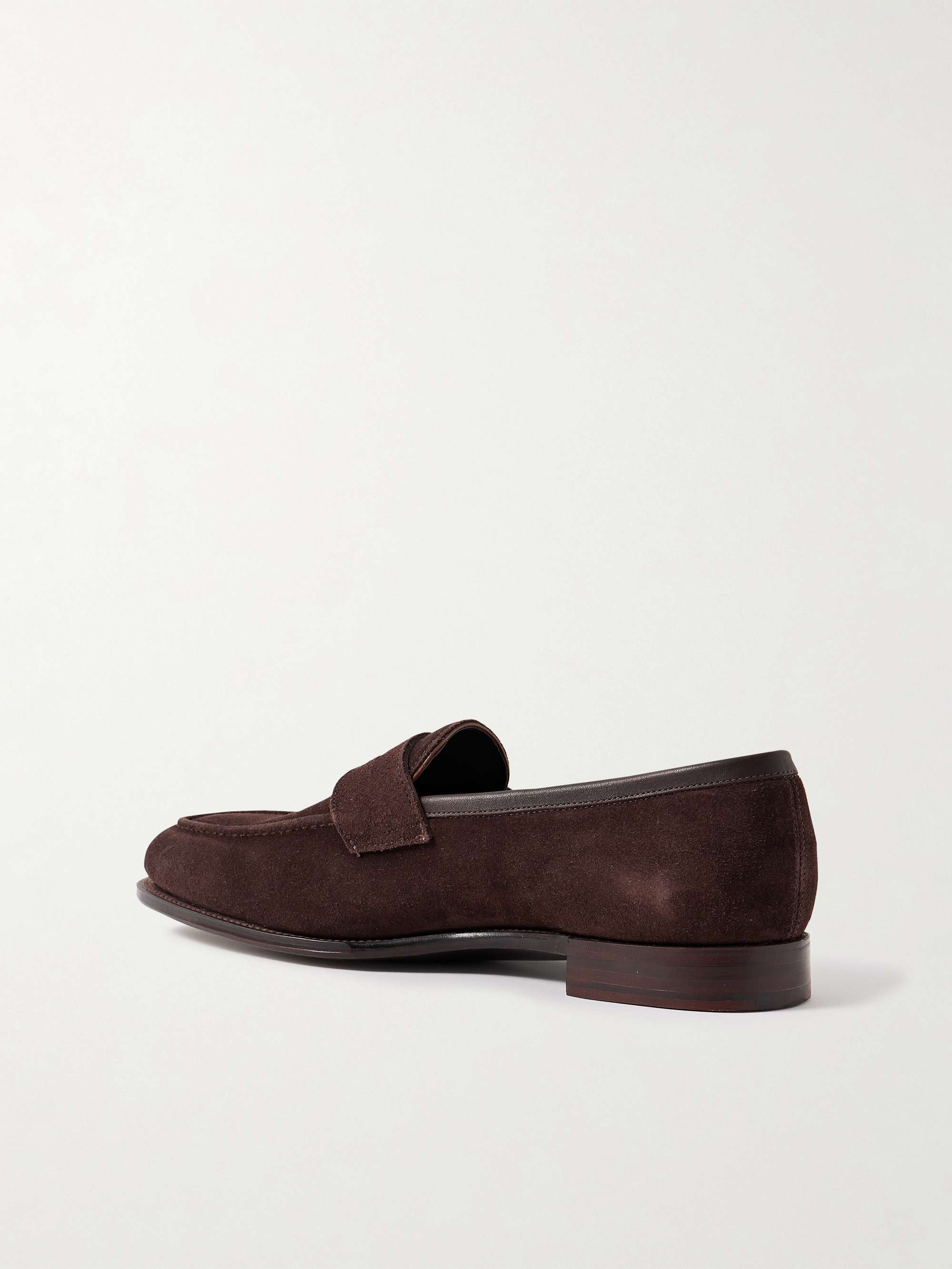 GEORGE CLEVERLEY Bradley Suede Penny Loafers