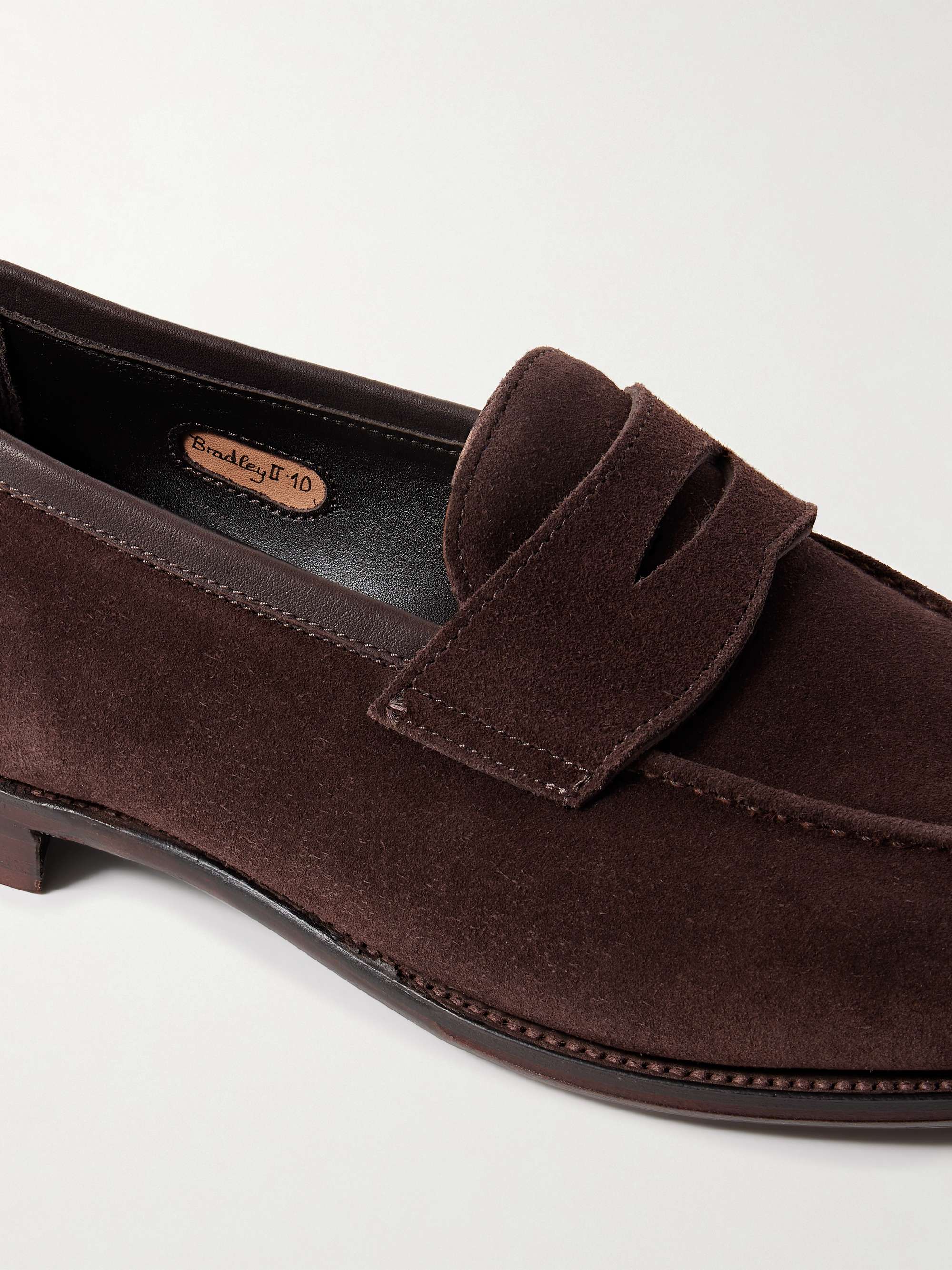 GEORGE CLEVERLEY Bradley II Suede Penny Loafers for Men | MR PORTER