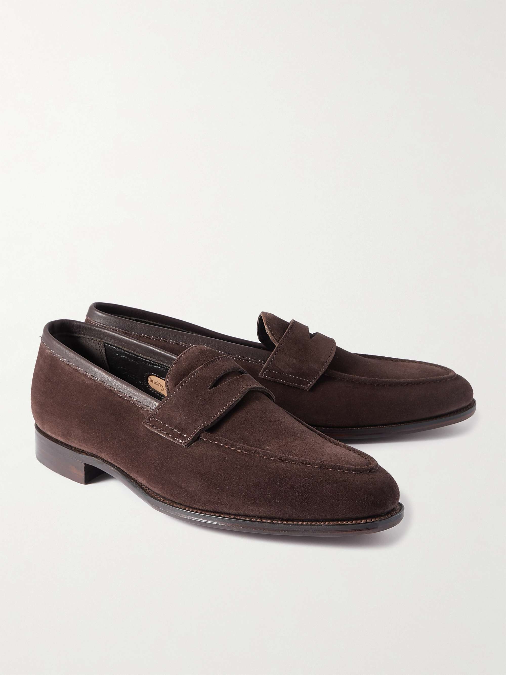 GEORGE CLEVERLEY Bradley Suede Penny Loafers