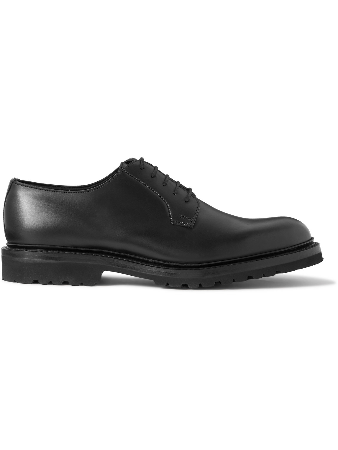 George Cleverley Archie Leather Derby Shoes In Black