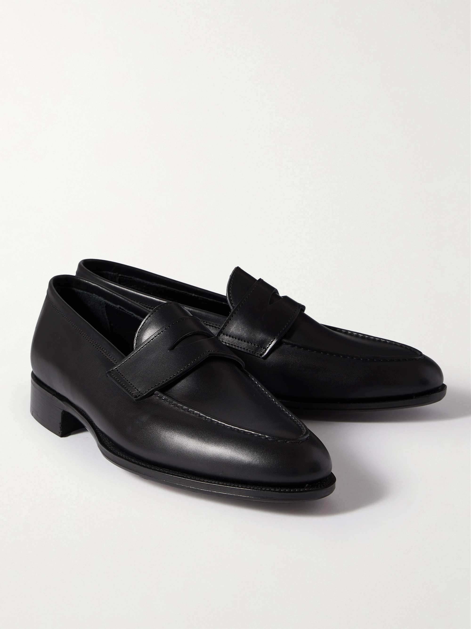 GEORGE CLEVERLEY Bradley Suede Penny Loafers