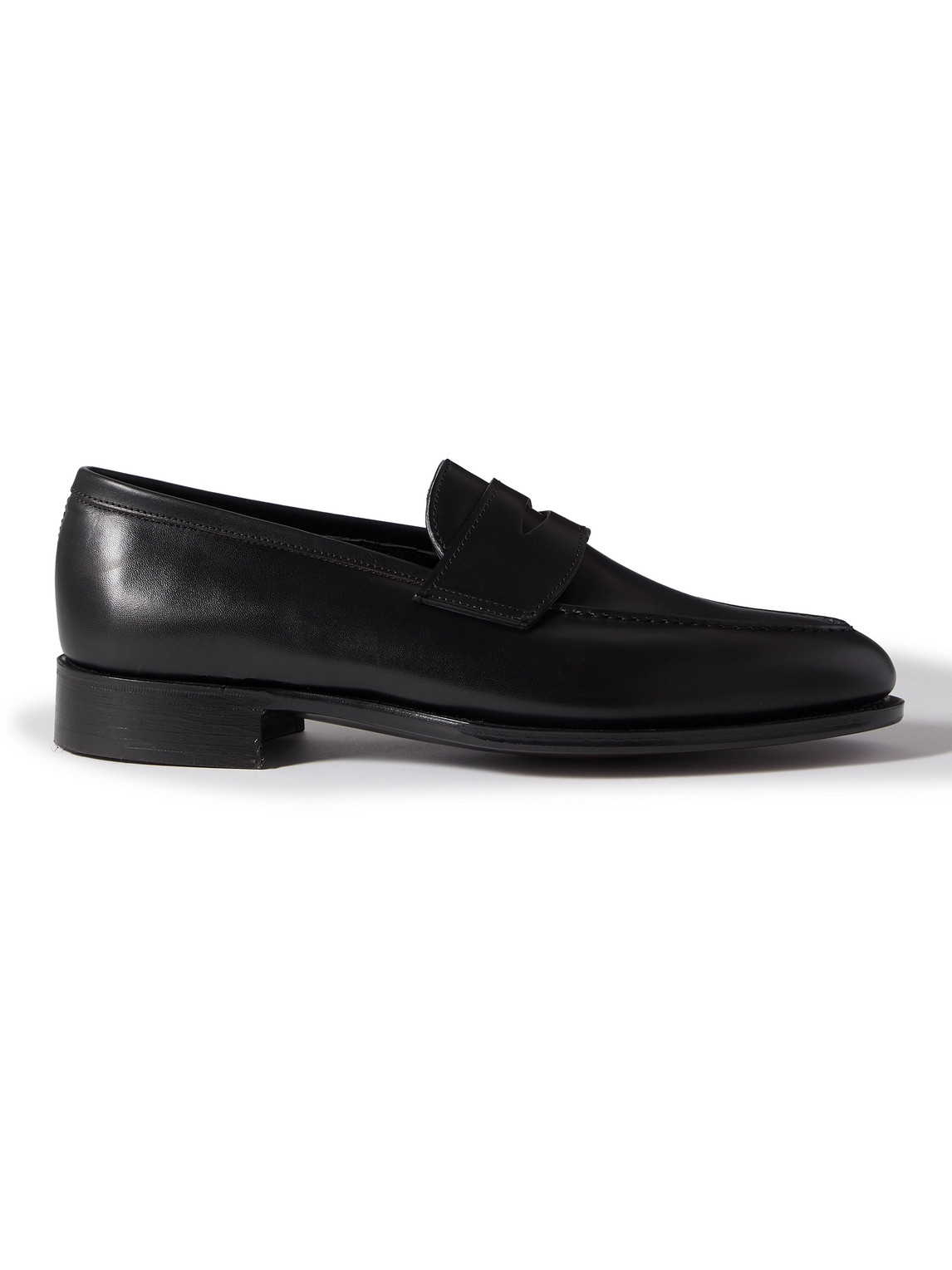 George Cleverley Bradley Ii Leather Penny Loafers In Black