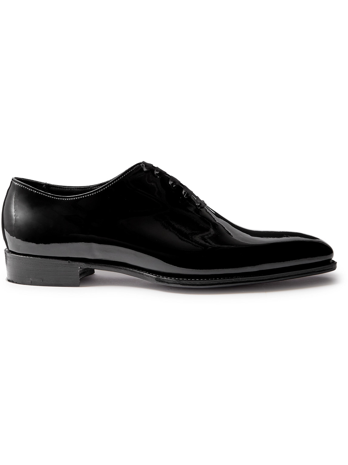 George Cleverley Merlin Whole-cut Patent-leather Oxford Shoes In Black