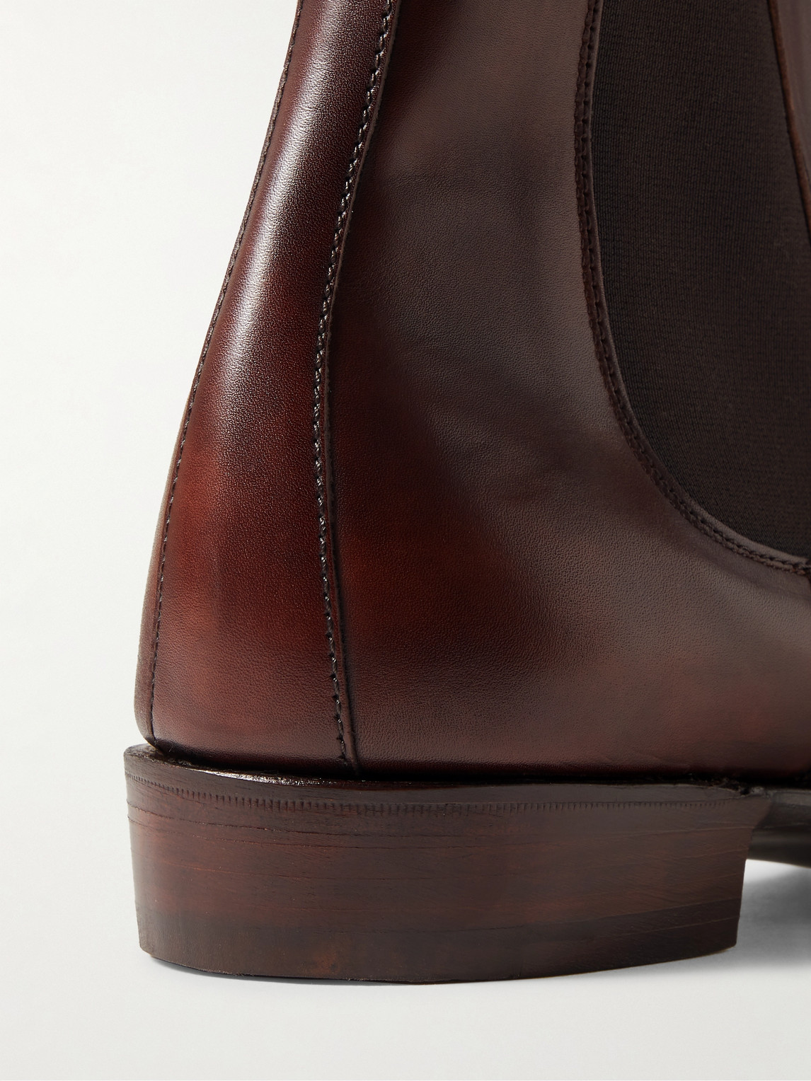 Shop George Cleverley Jason Leather Chelsea Boots In Brown