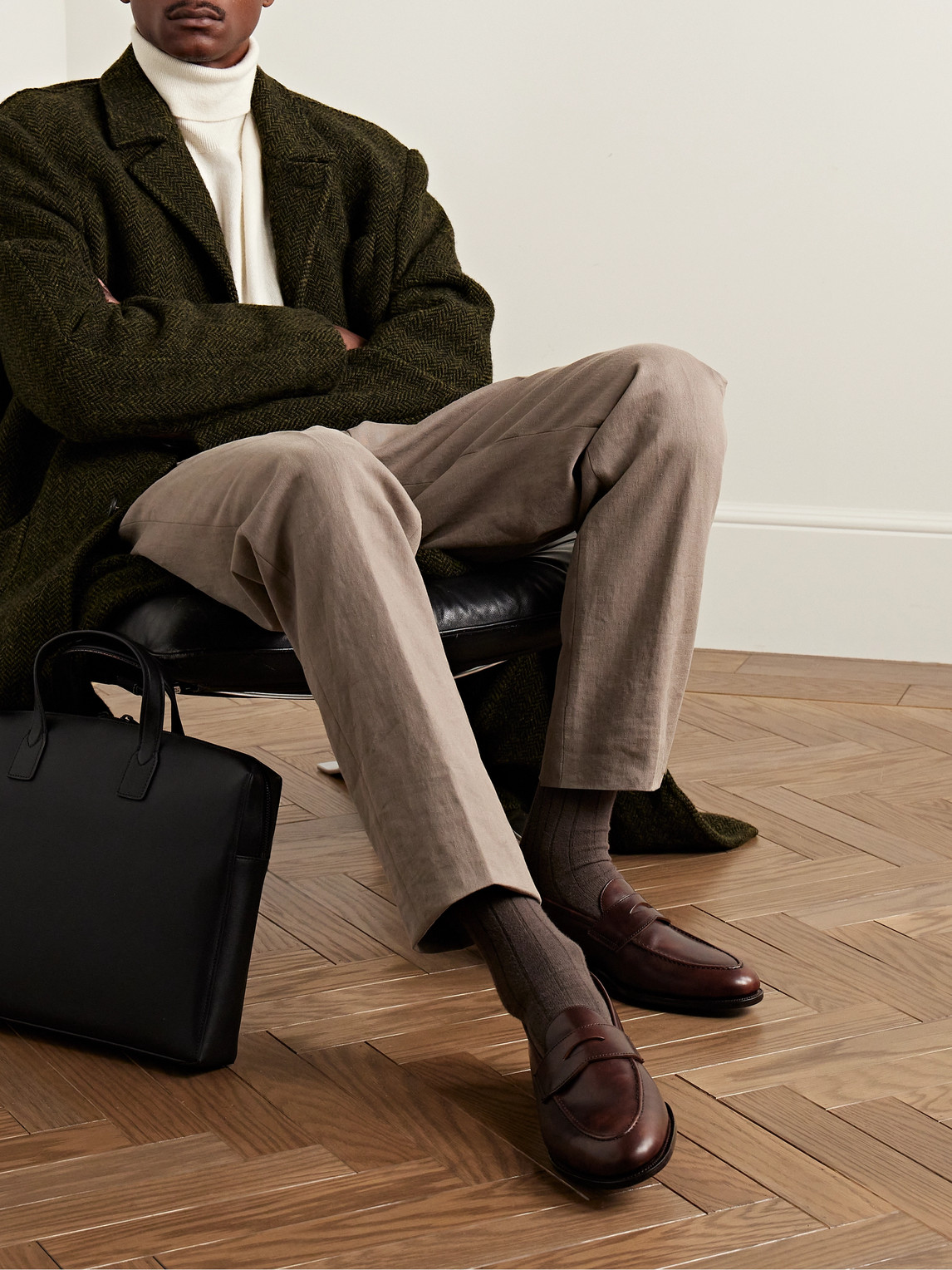 GEORGE CLEVERLEY BRADLEY II LEATHER PENNY LOAFERS