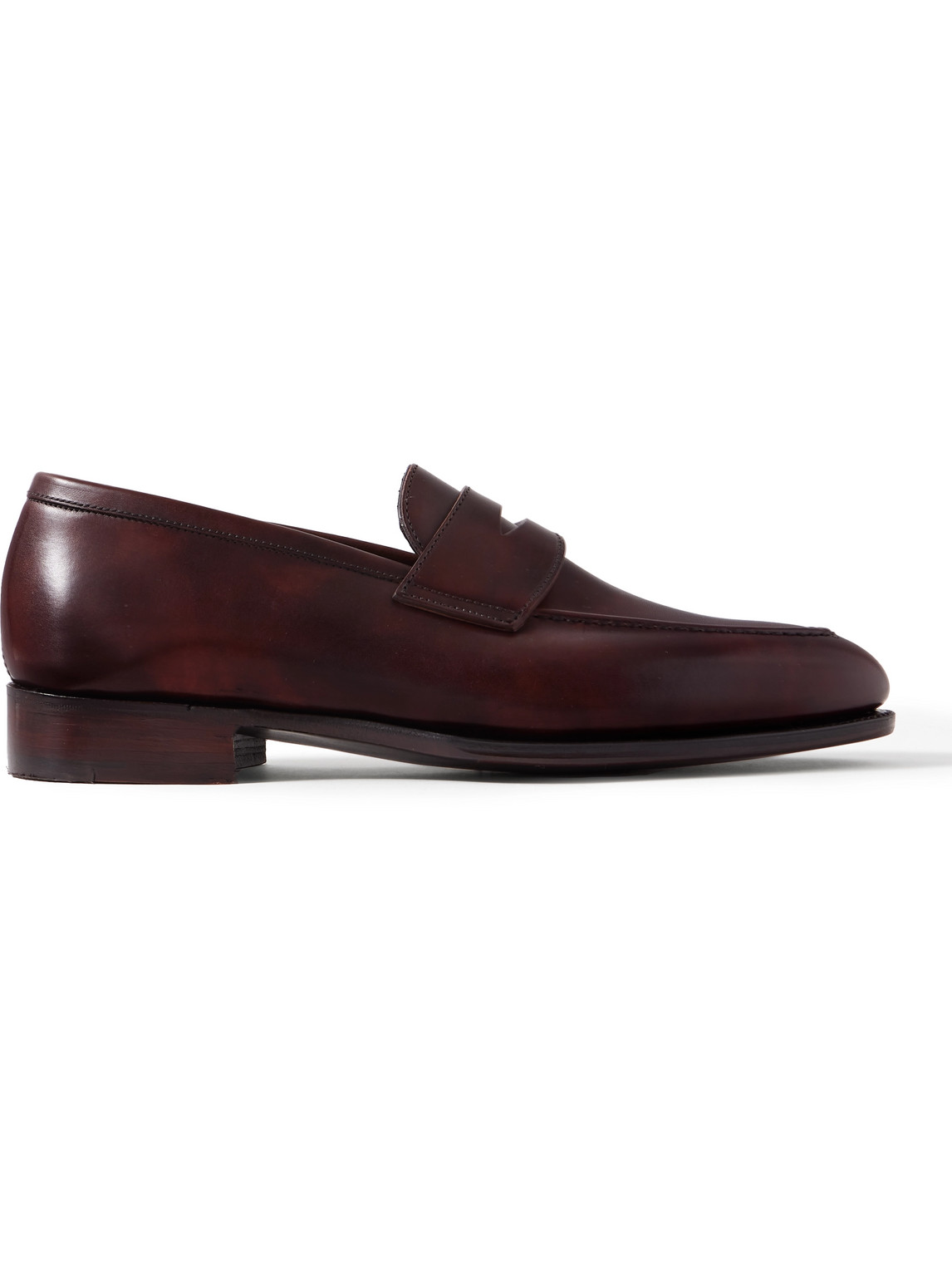 George Cleverley Bradley II Leather Penny Loafers Men Brown UK  for Men
