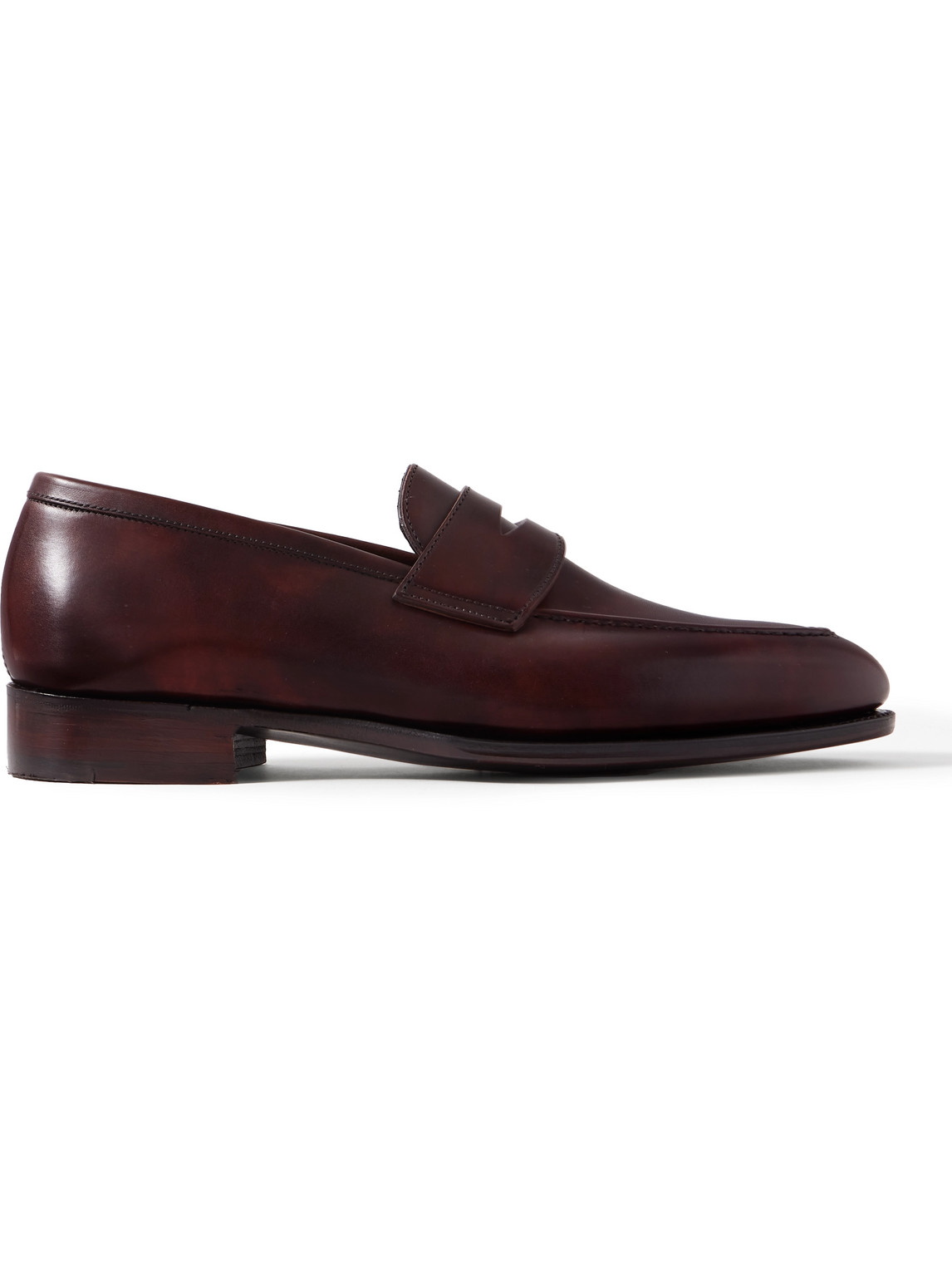 George Cleverley Bradley Ii Leather Penny Loafers In Brown