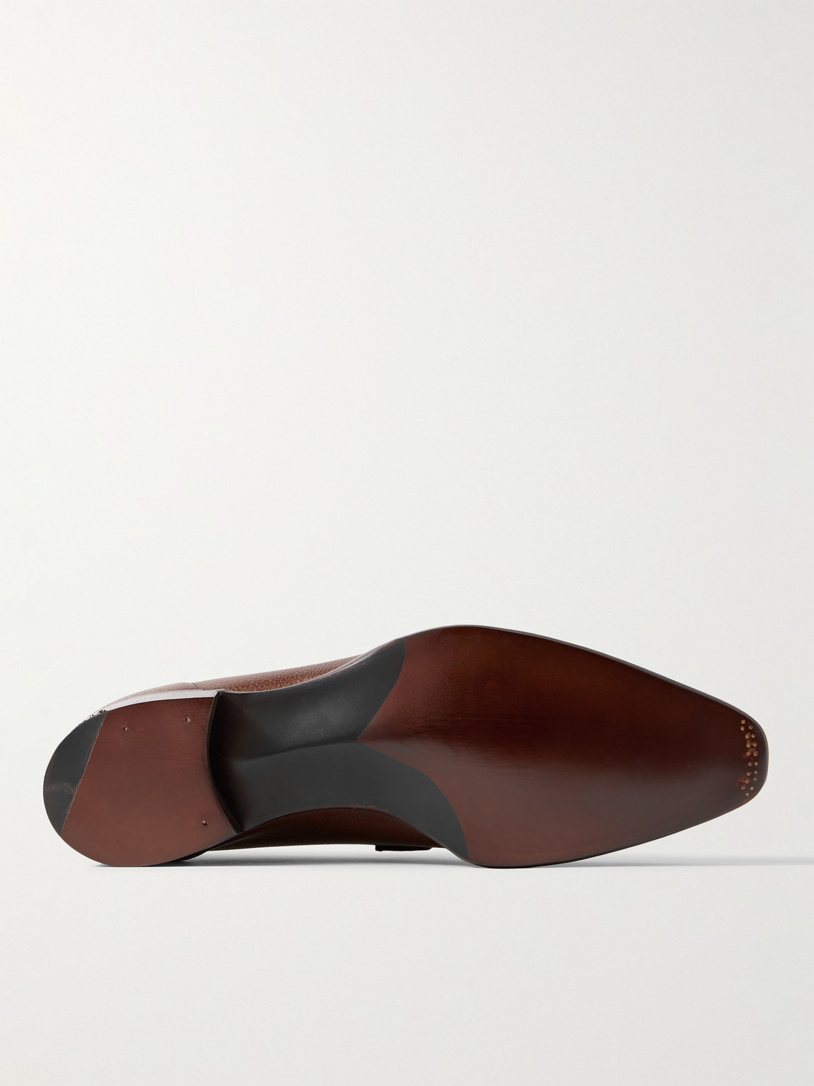 Shop George Cleverley George Full-grain Leather Penny Loafers In Brown