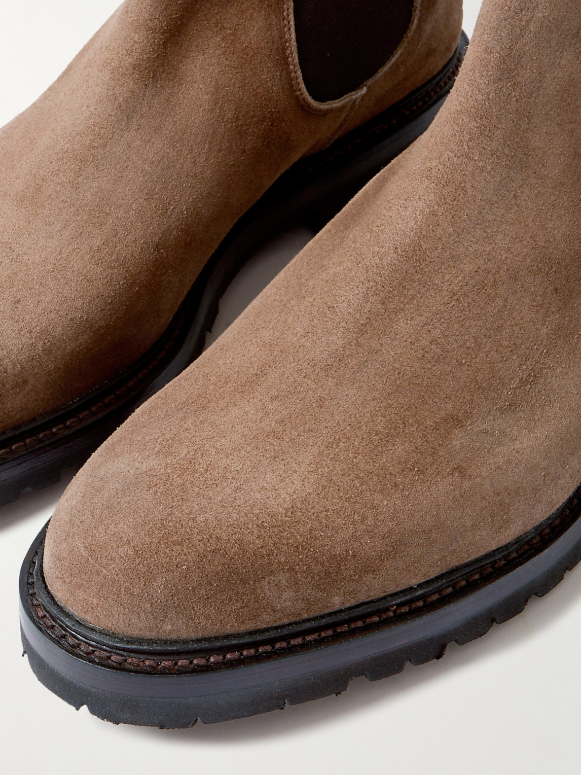 Shop George Cleverley Jason Ii Suede Chelsea Boots In Brown