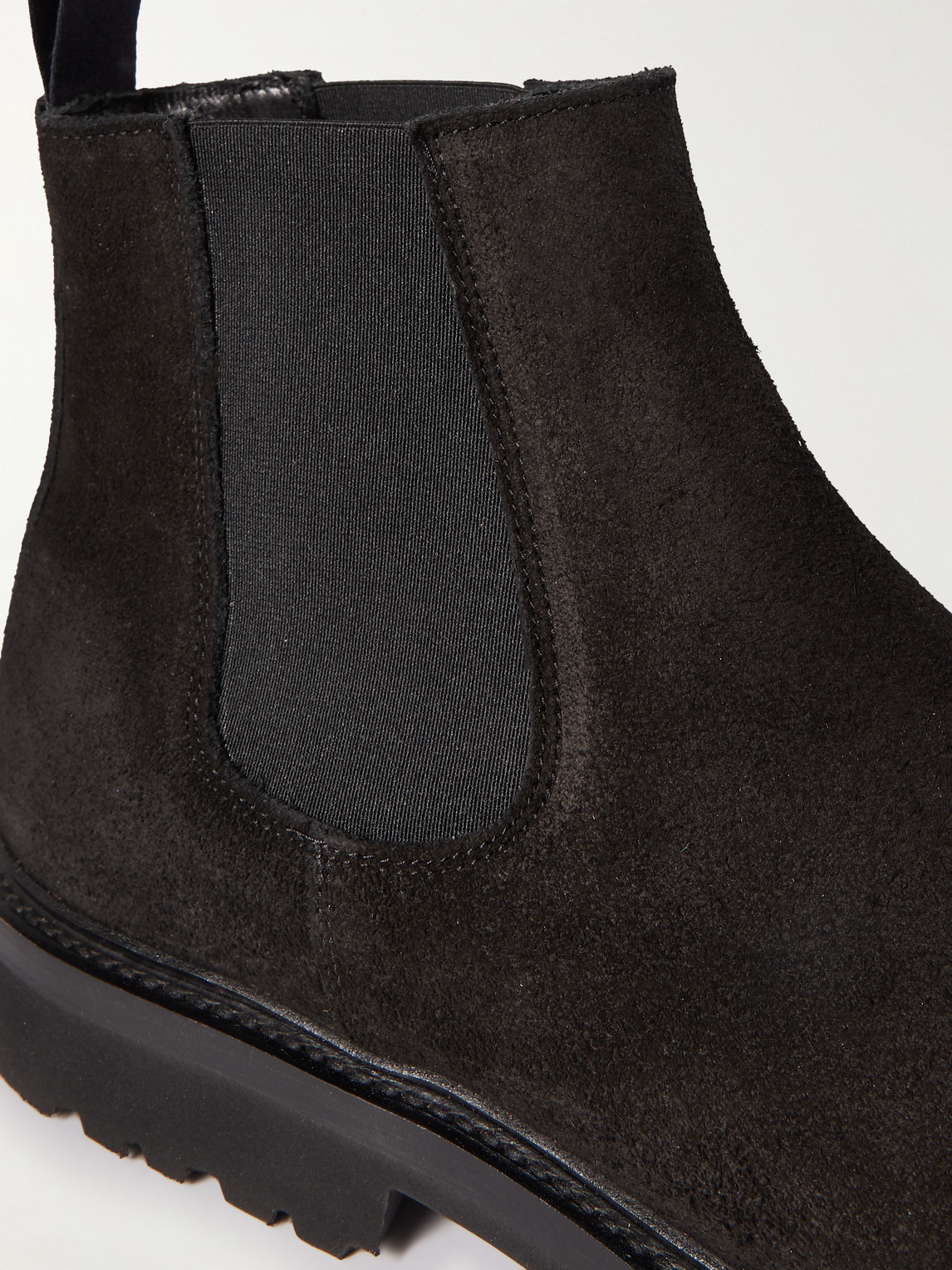 Shop George Cleverley Jason Ii Waxed-suede Chelsea Boots In Black
