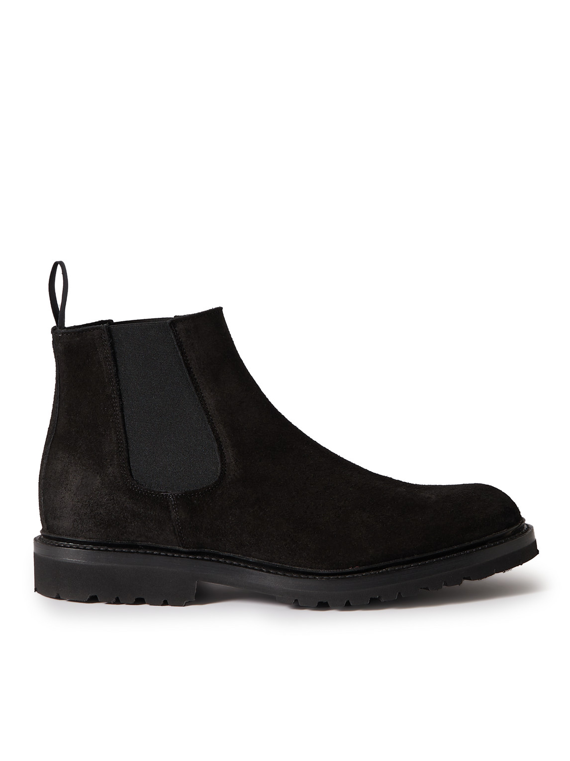 George Cleverley Jason Waxed-suede Chelsea Boots In Black