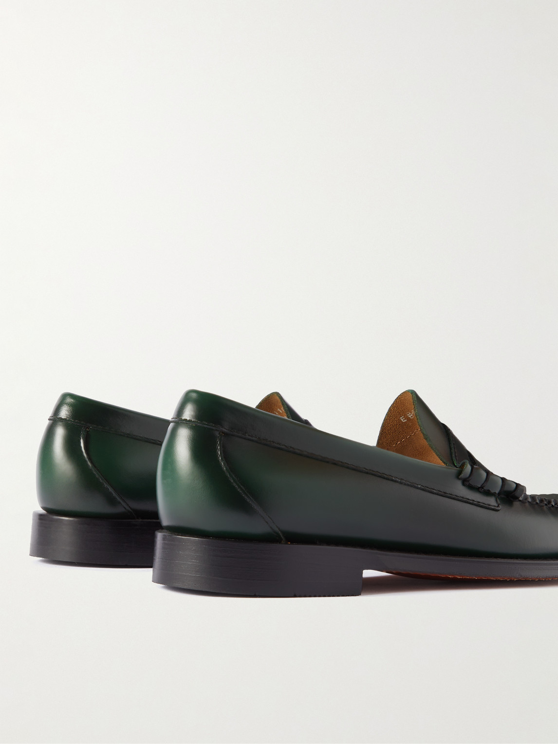 Shop G.h. Bass & Co. Weejun Heritage Larson Leather Penny Loafers In Green