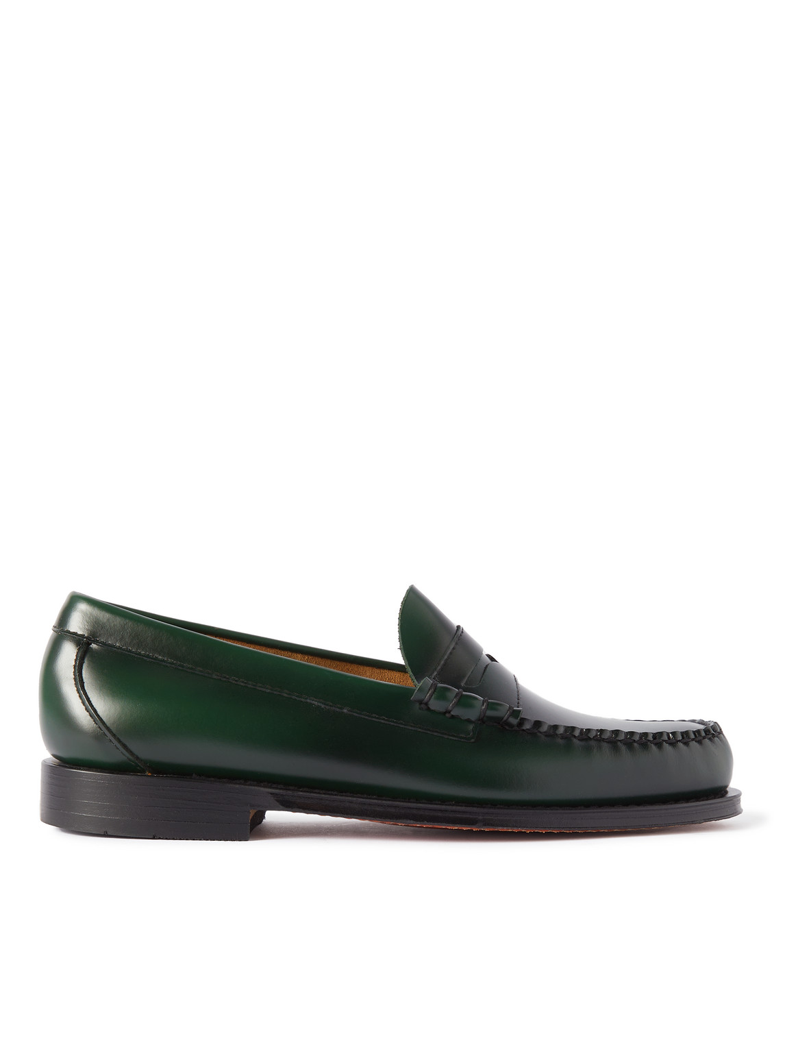 Shop G.h. Bass & Co. Weejun Heritage Larson Leather Penny Loafers In Green