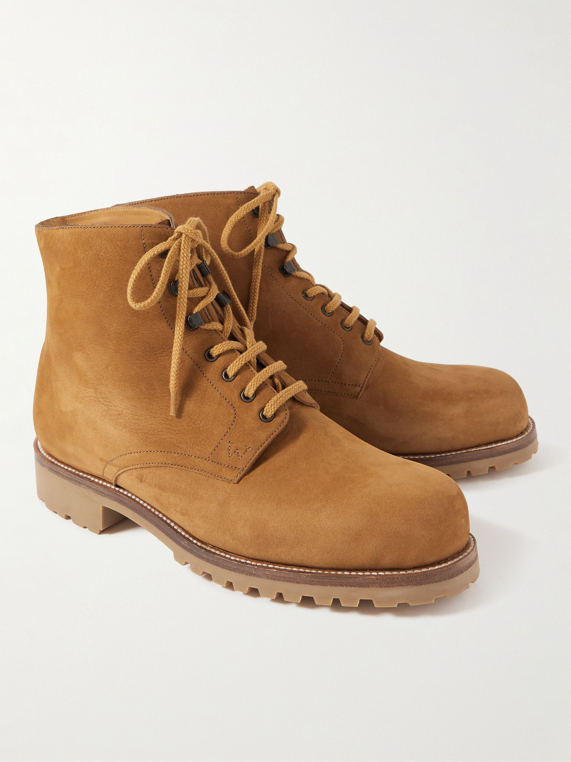 Shop Jm Weston Nubuck Boots In Brown